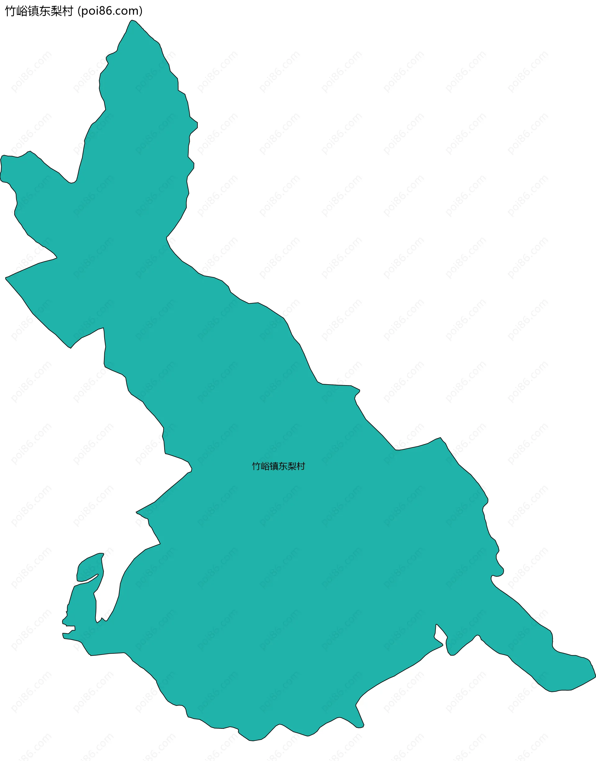 竹峪镇东梨村边界地图