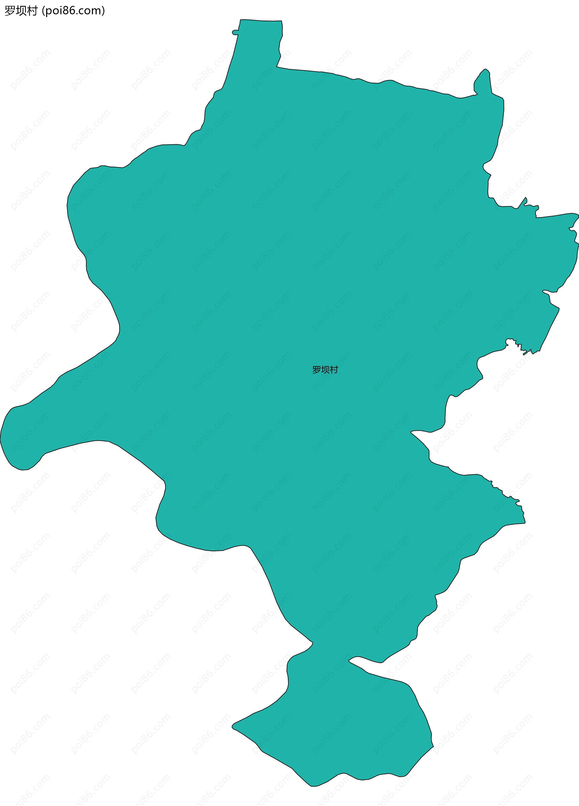 罗坝村边界地图