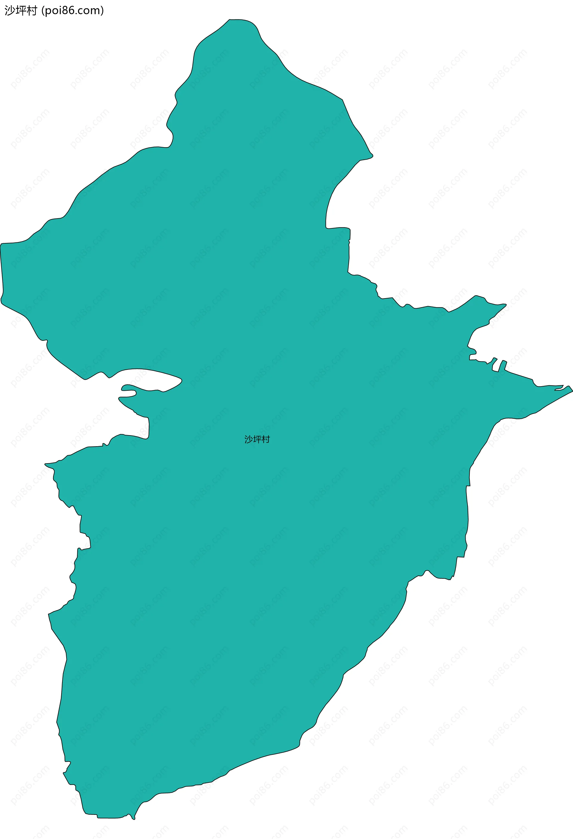 沙坪村边界地图