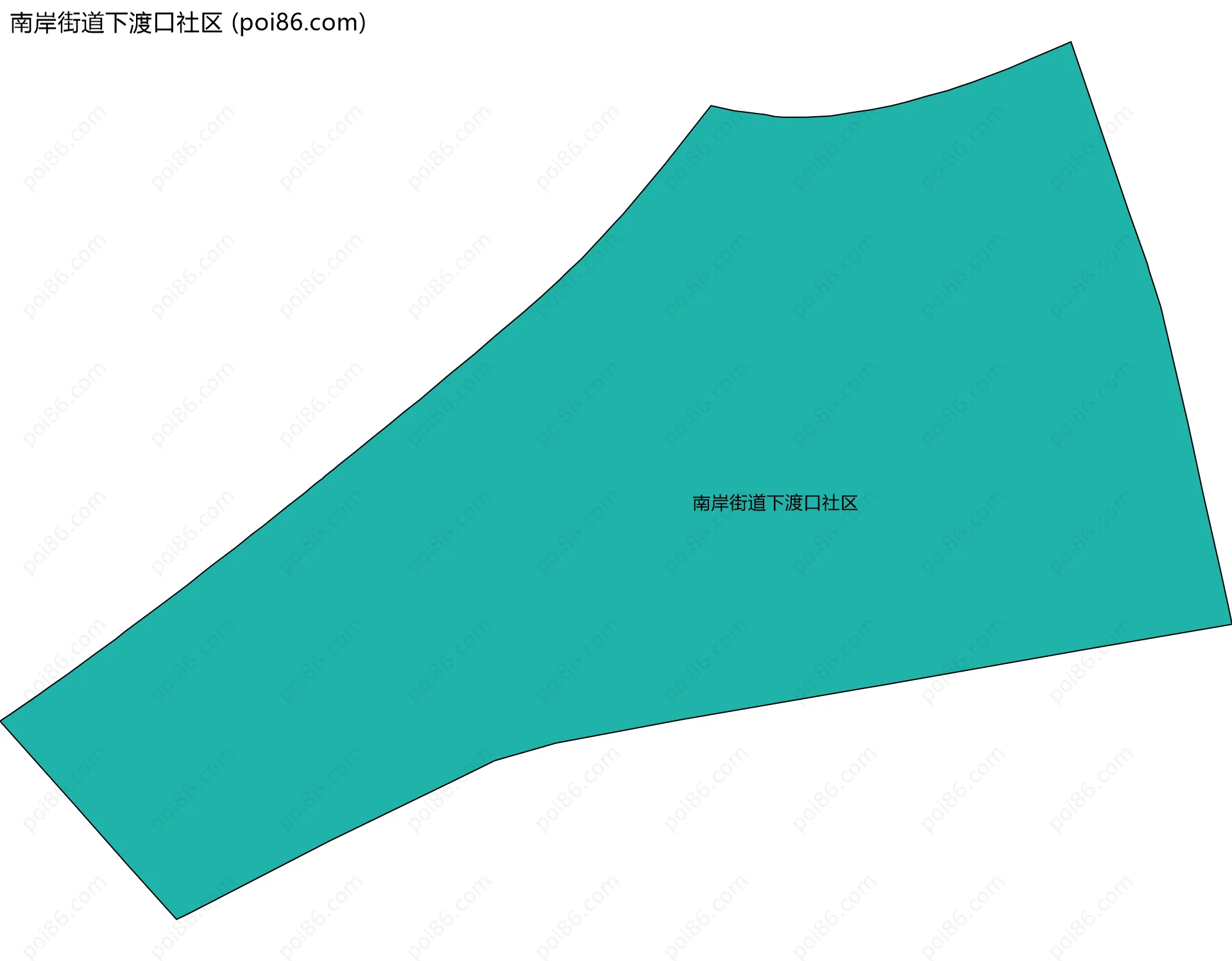 南岸街道下渡口社区边界地图