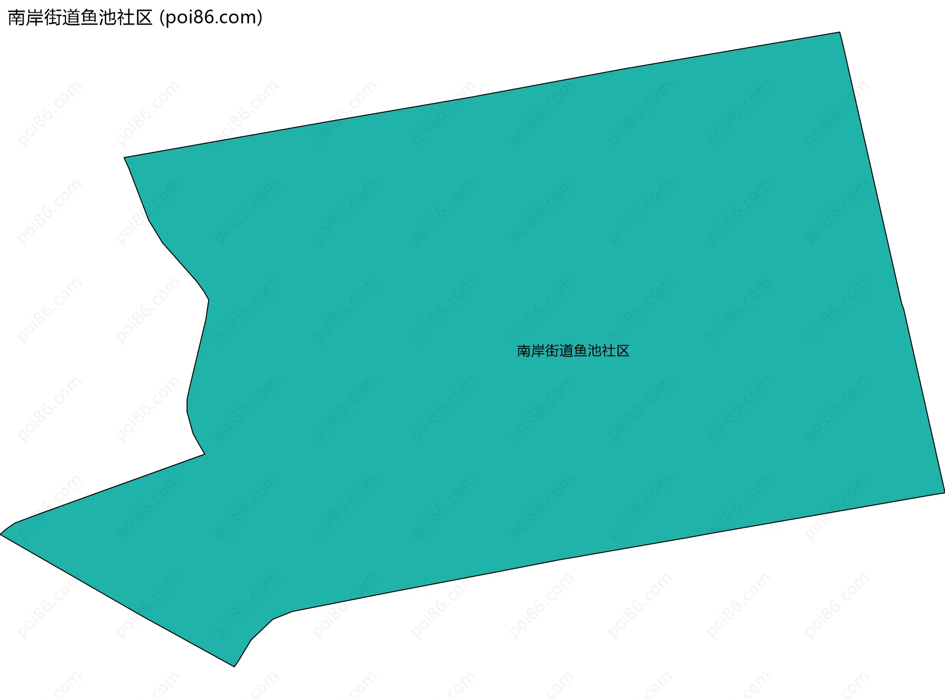 南岸街道鱼池社区边界地图