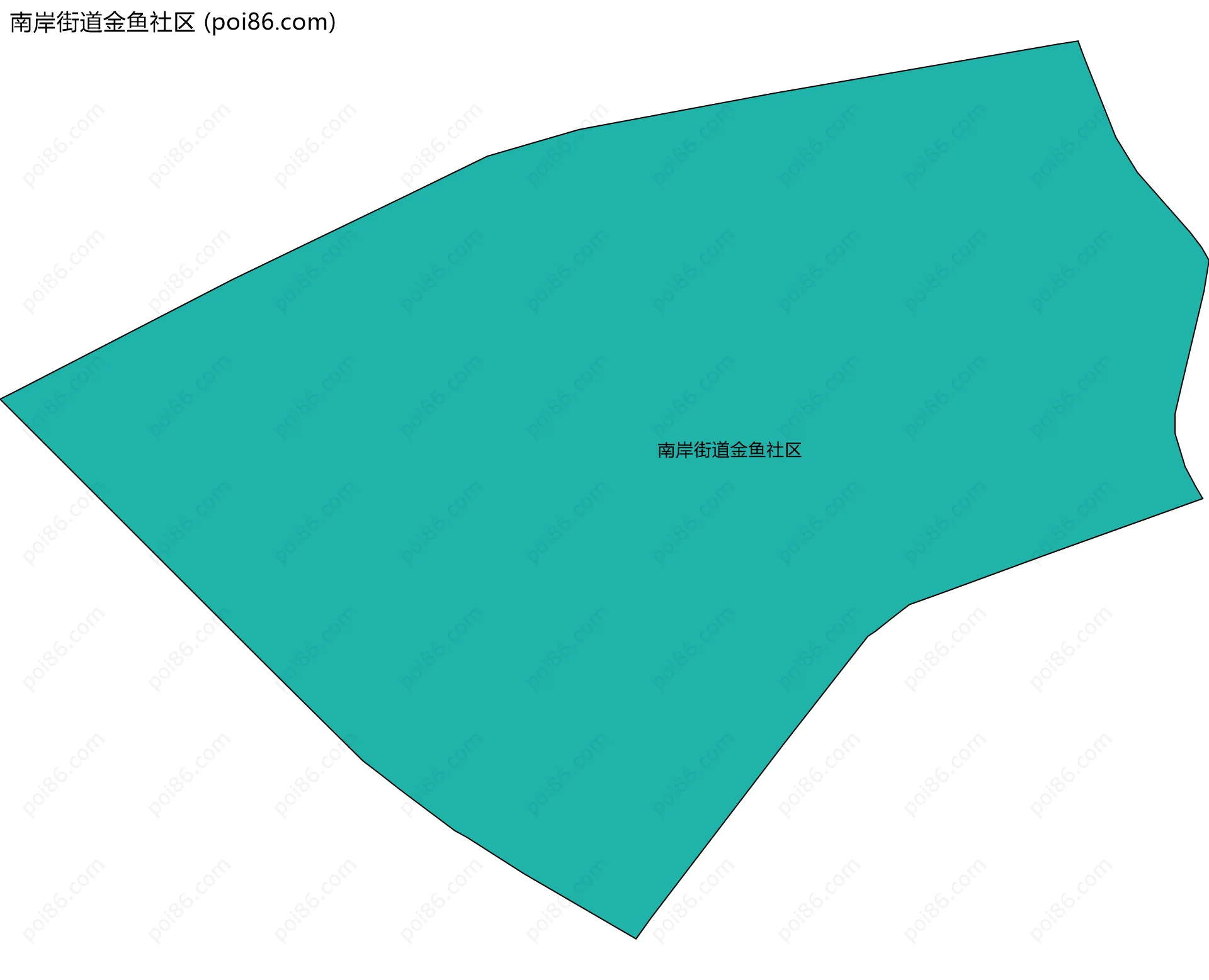 南岸街道金鱼社区边界地图