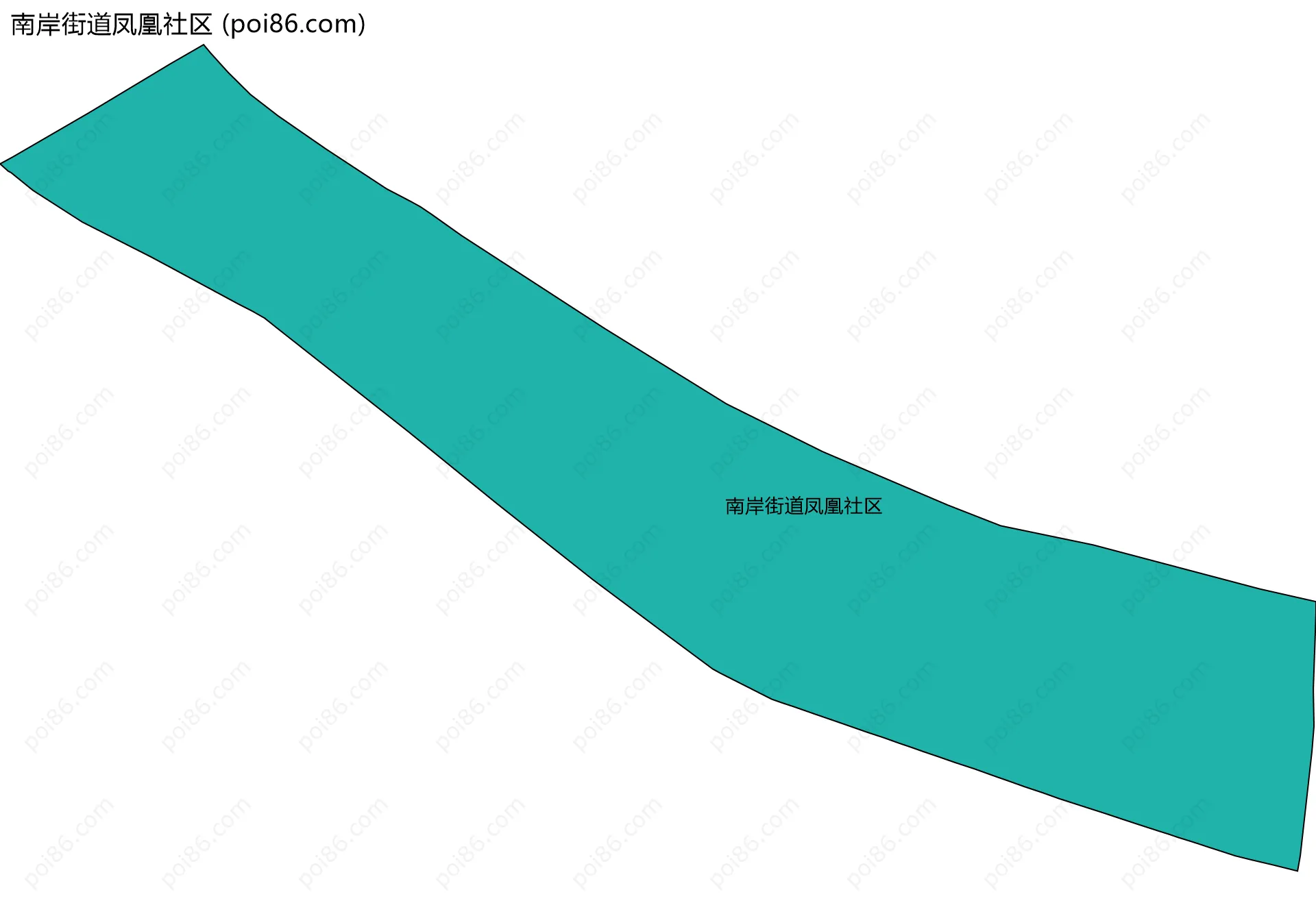 南岸街道凤凰社区边界地图