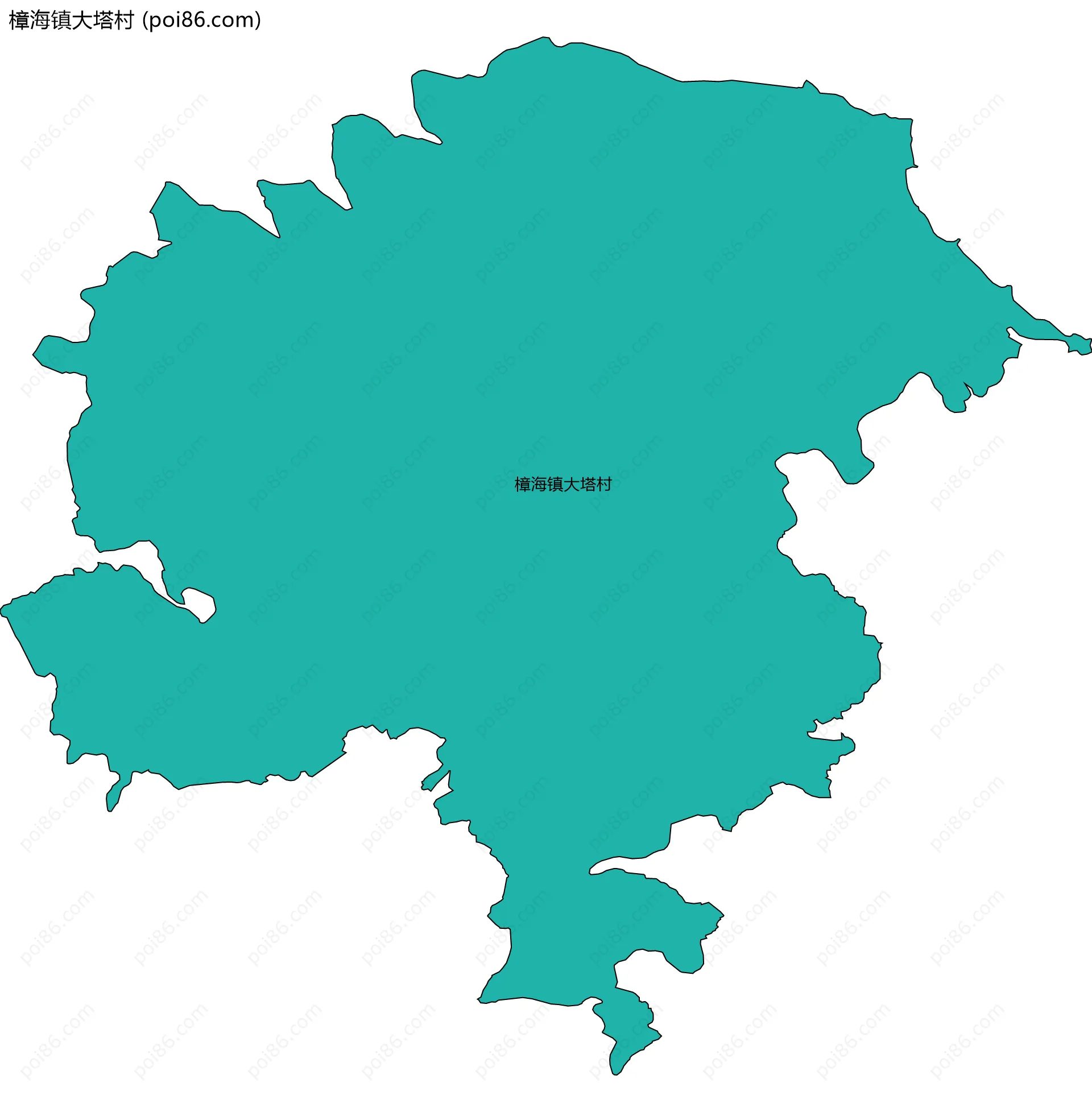 樟海镇大塔村边界地图