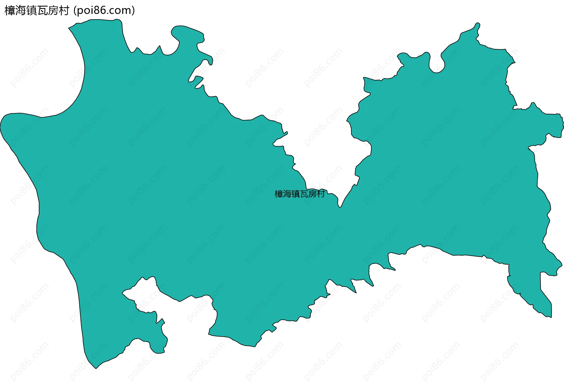 樟海镇瓦房村边界地图