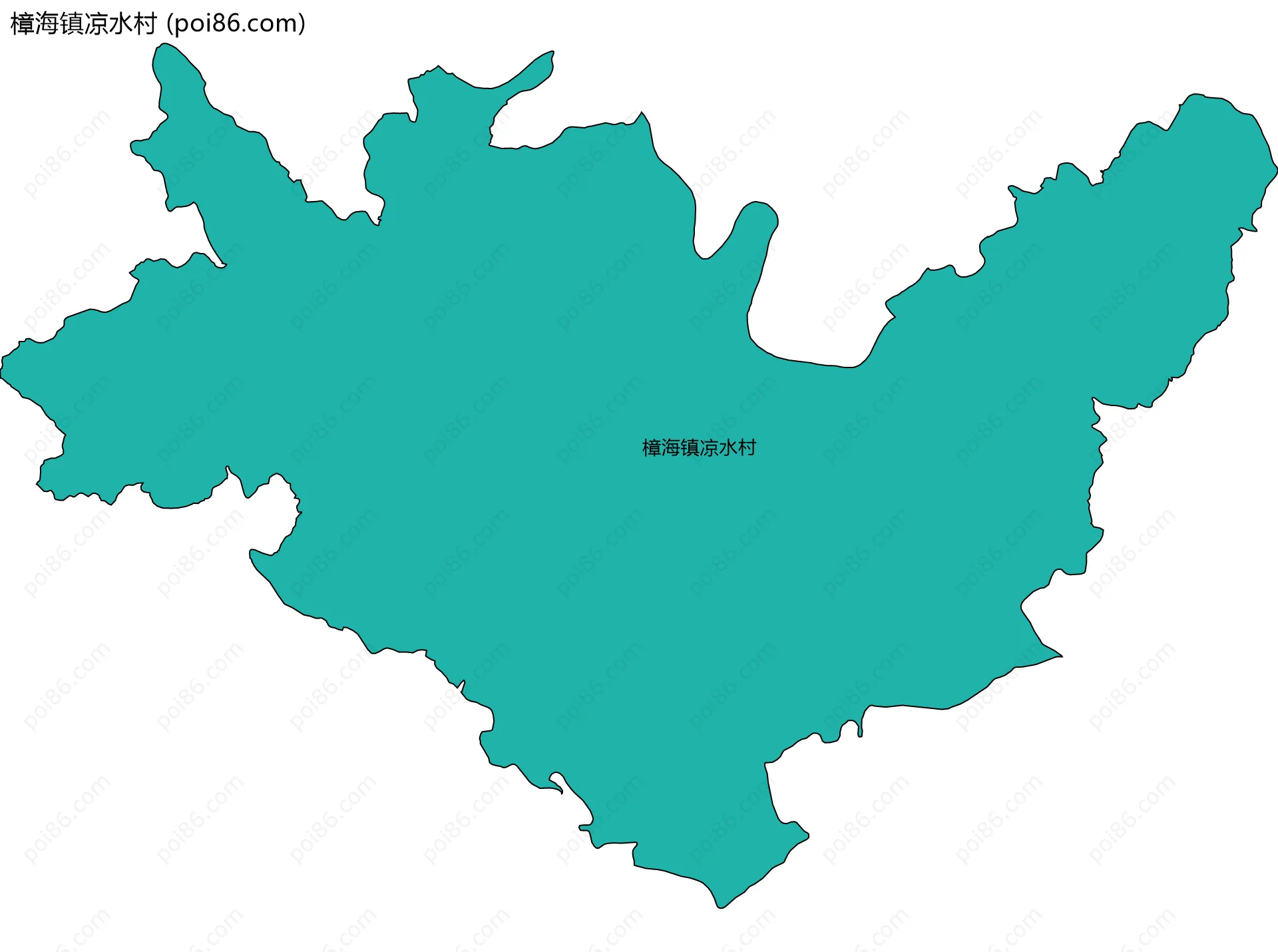 樟海镇凉水村边界地图