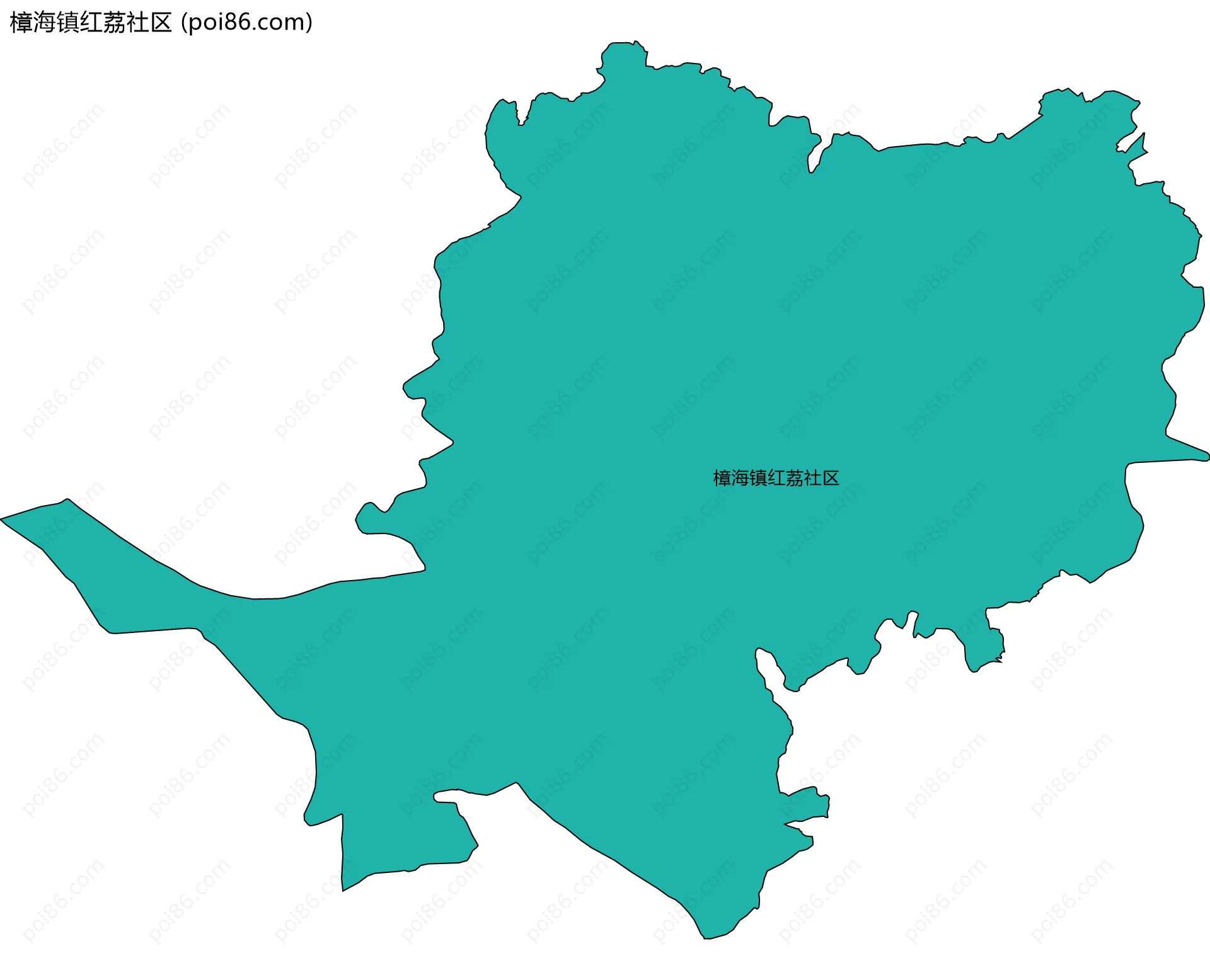 樟海镇红荔社区边界地图