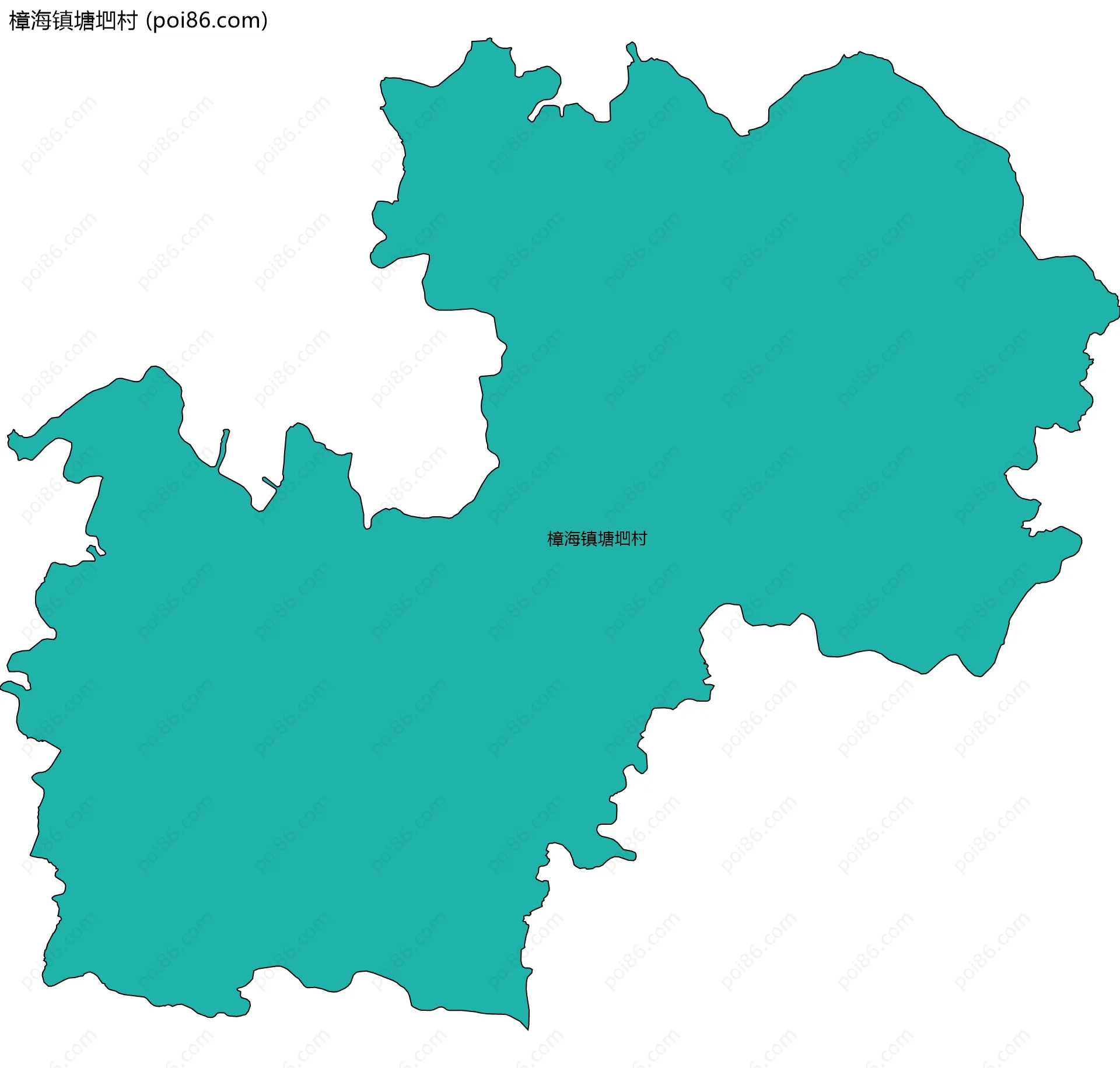 樟海镇塘垇村边界地图
