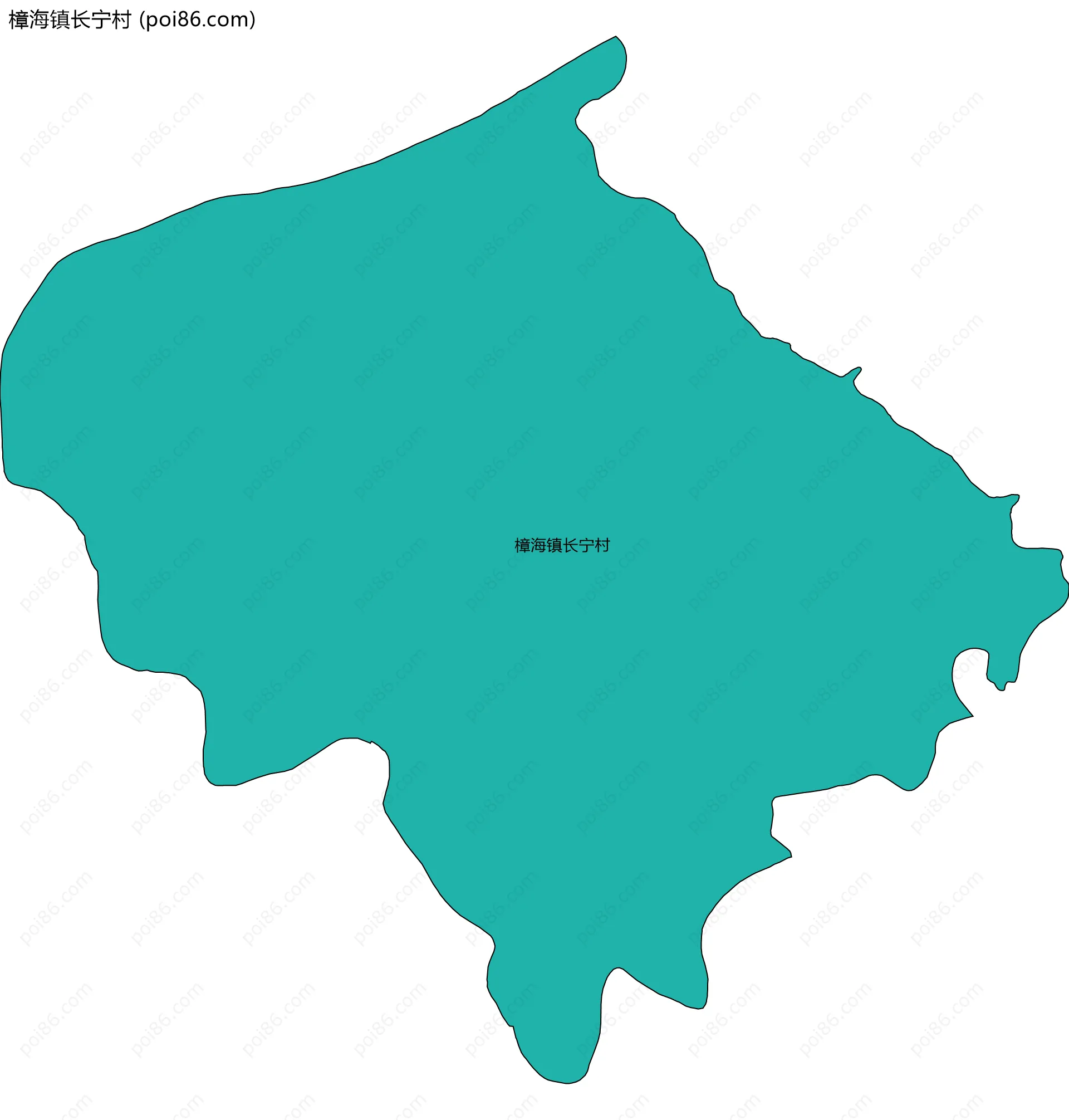 樟海镇长宁村边界地图
