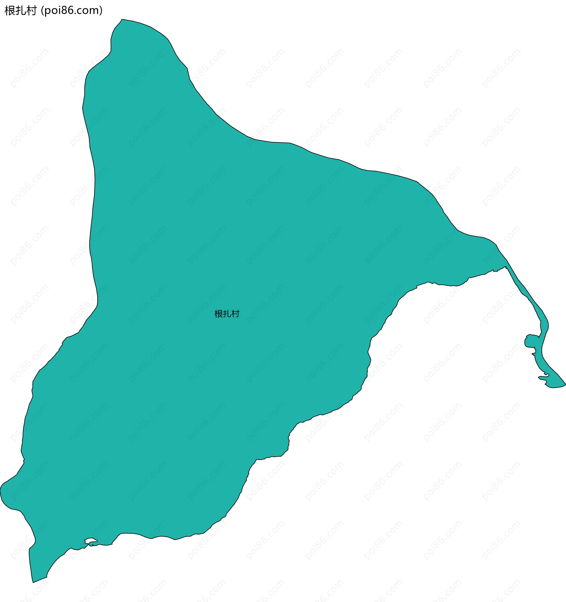 根扎村边界地图