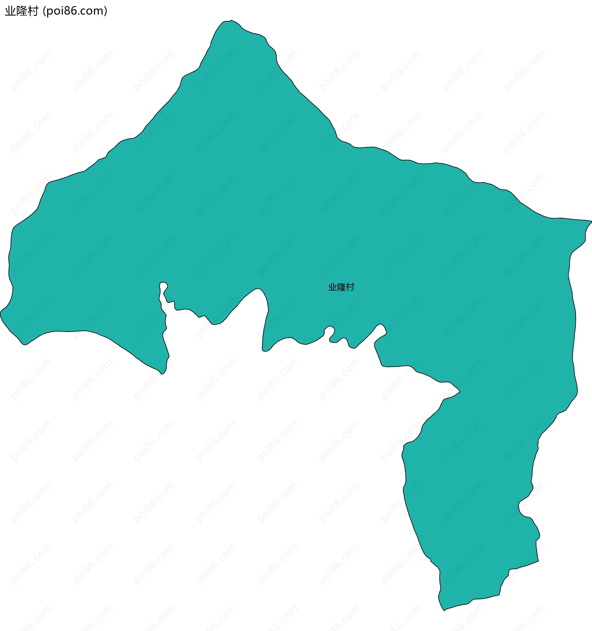 业隆村边界地图