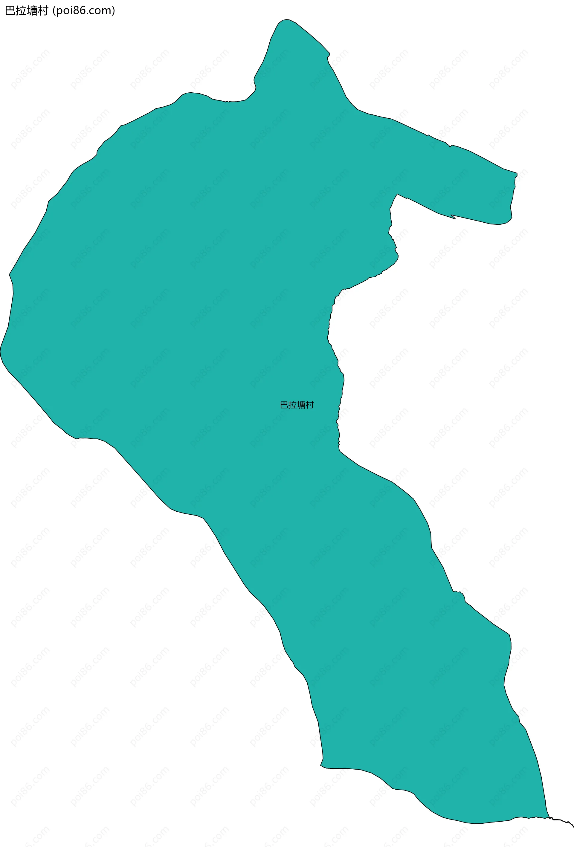 巴拉塘村边界地图