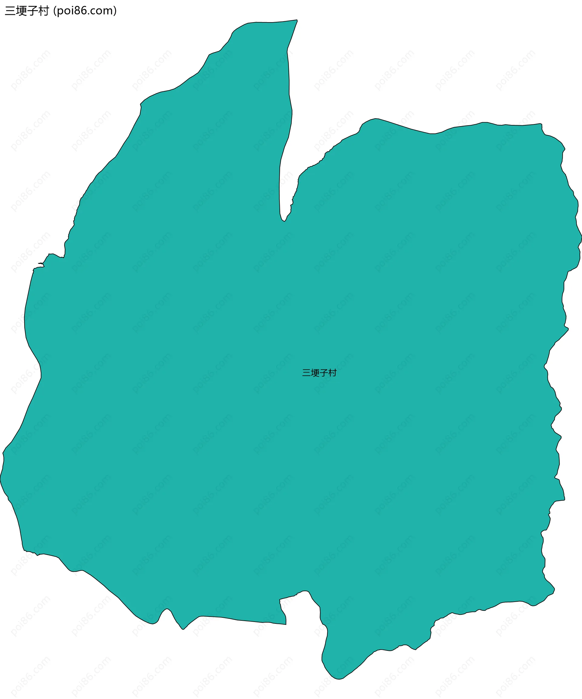 三埂子村边界地图