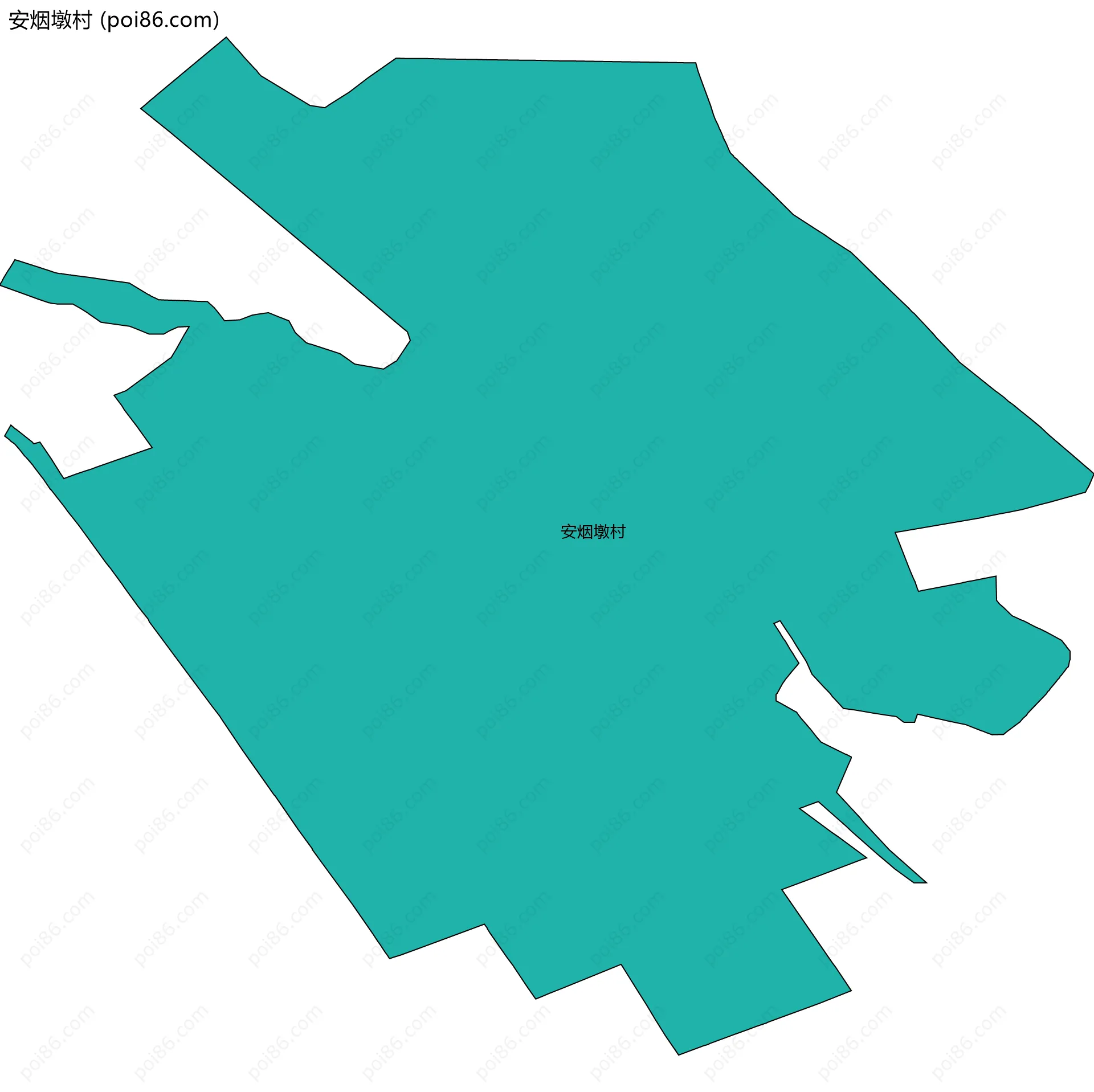 安烟墩村边界地图