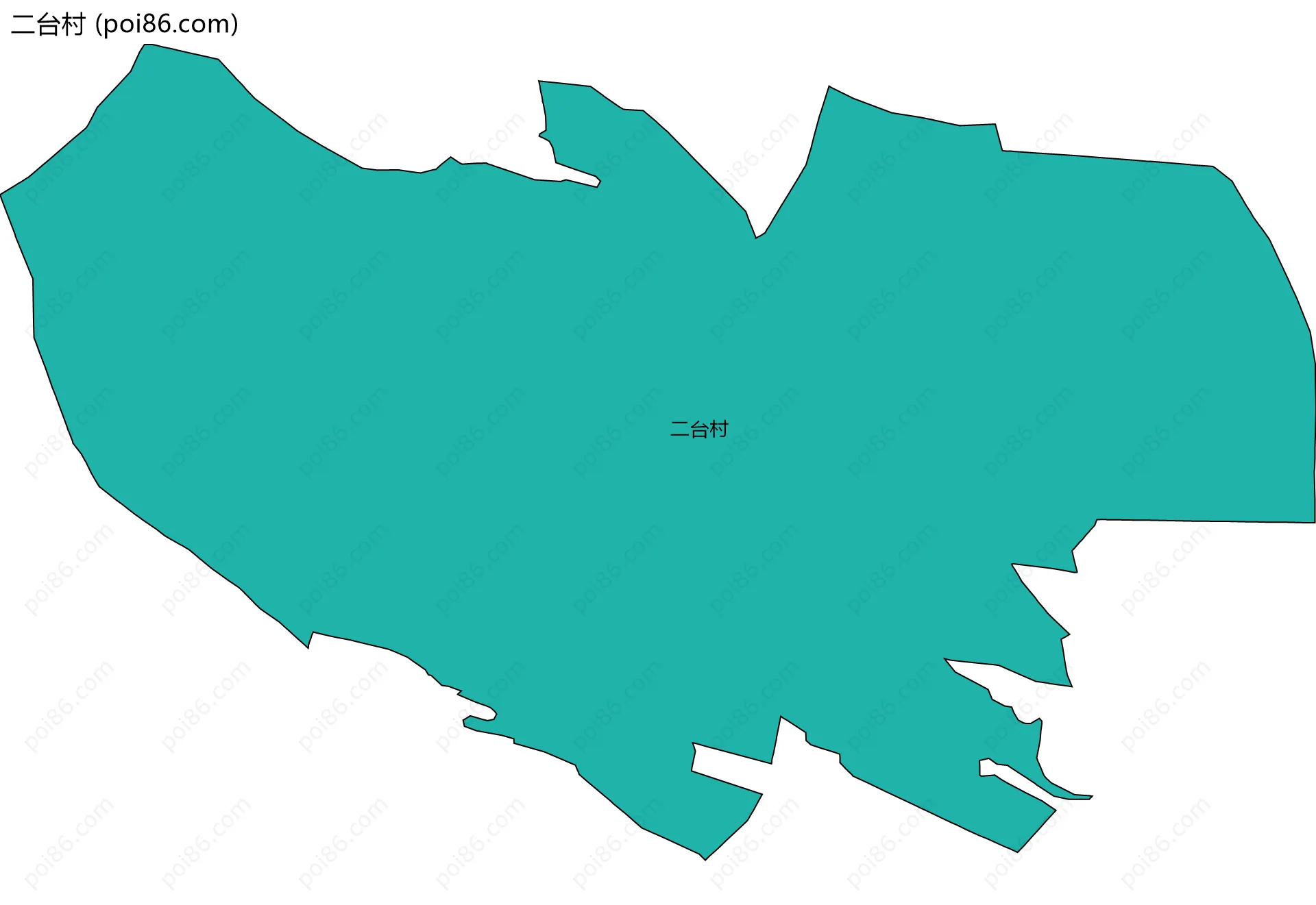二台村边界地图