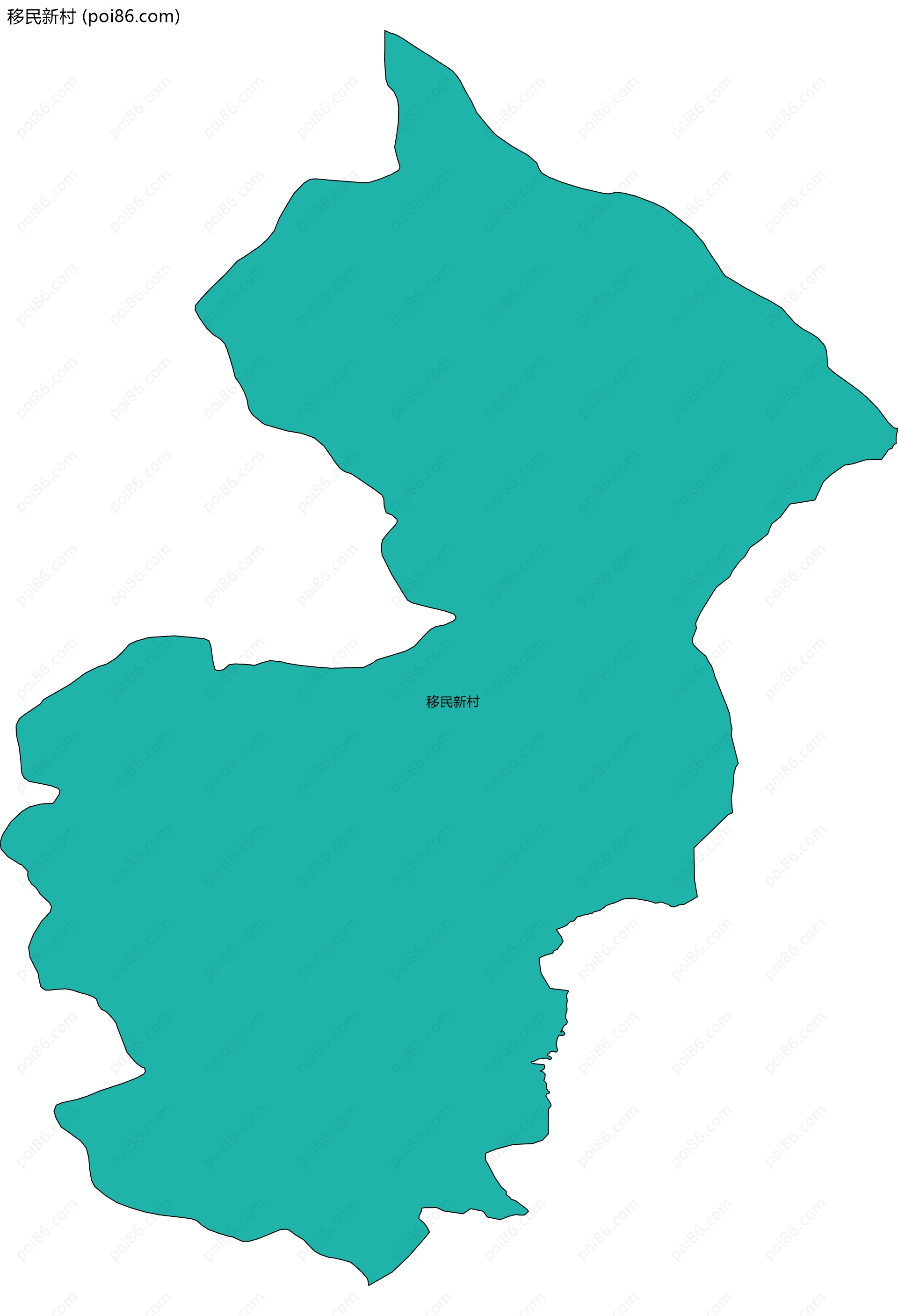 移民新村边界地图