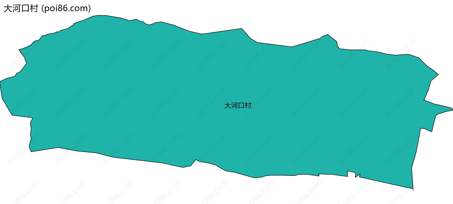 大河口村边界地图