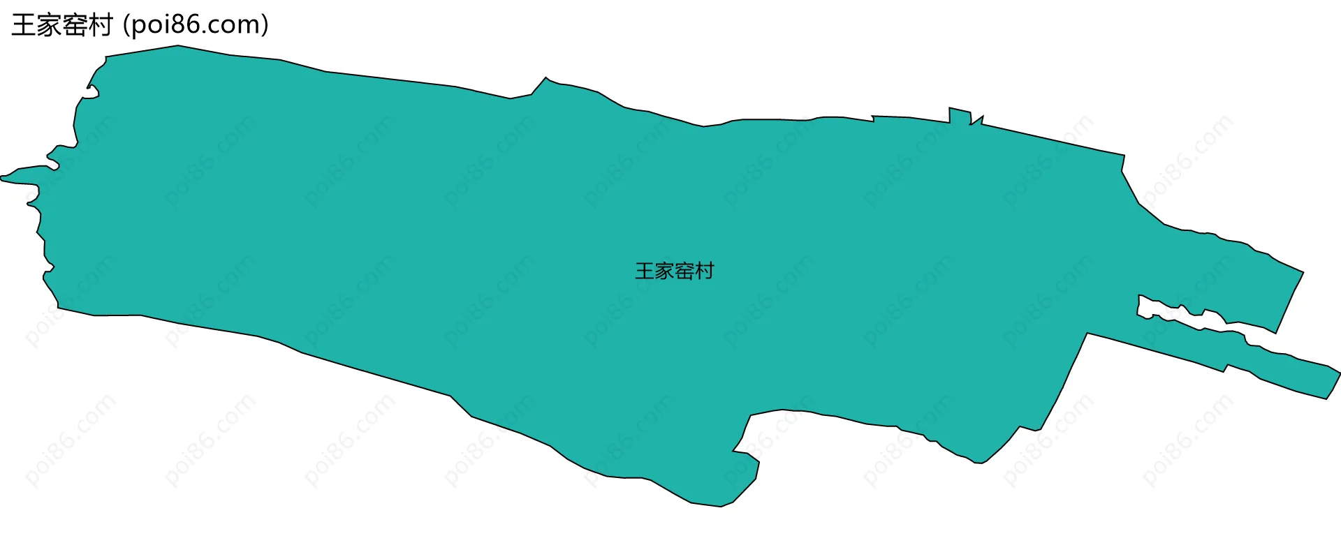 王家窑村边界地图