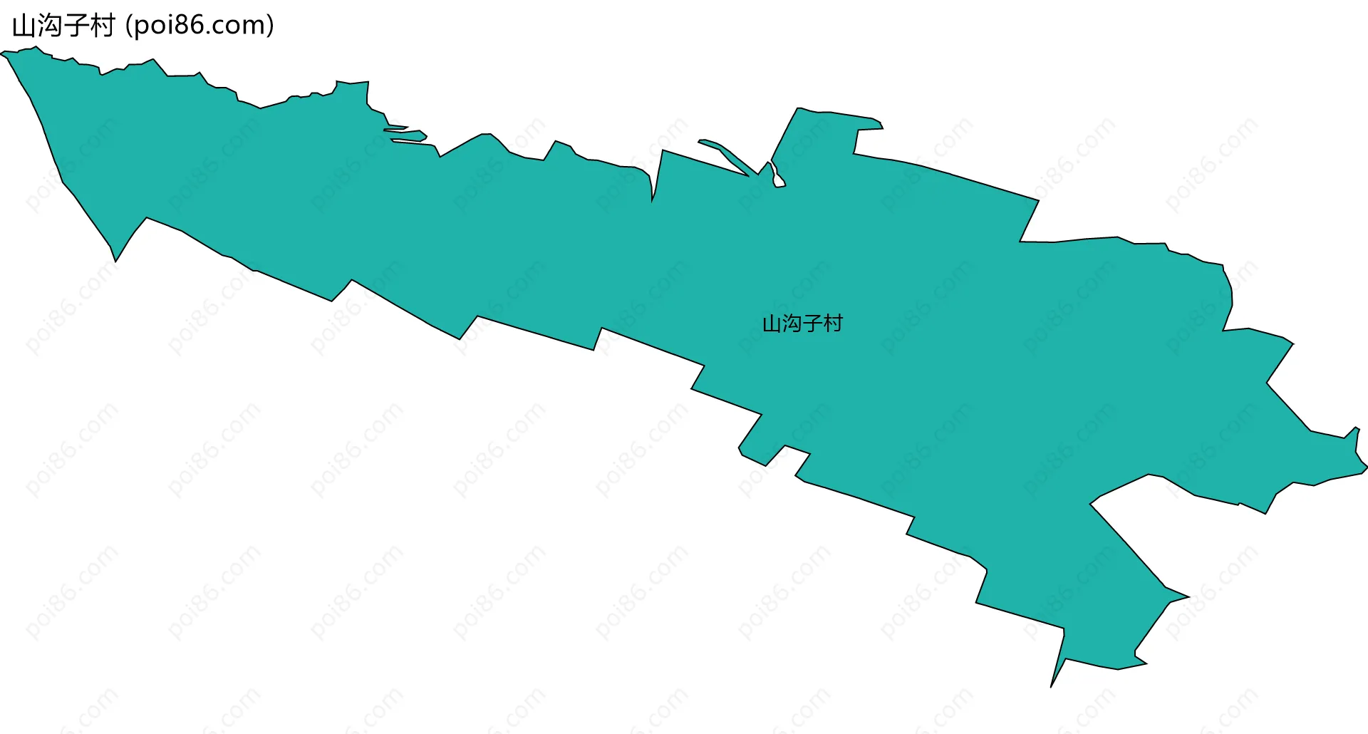 山沟子村边界地图