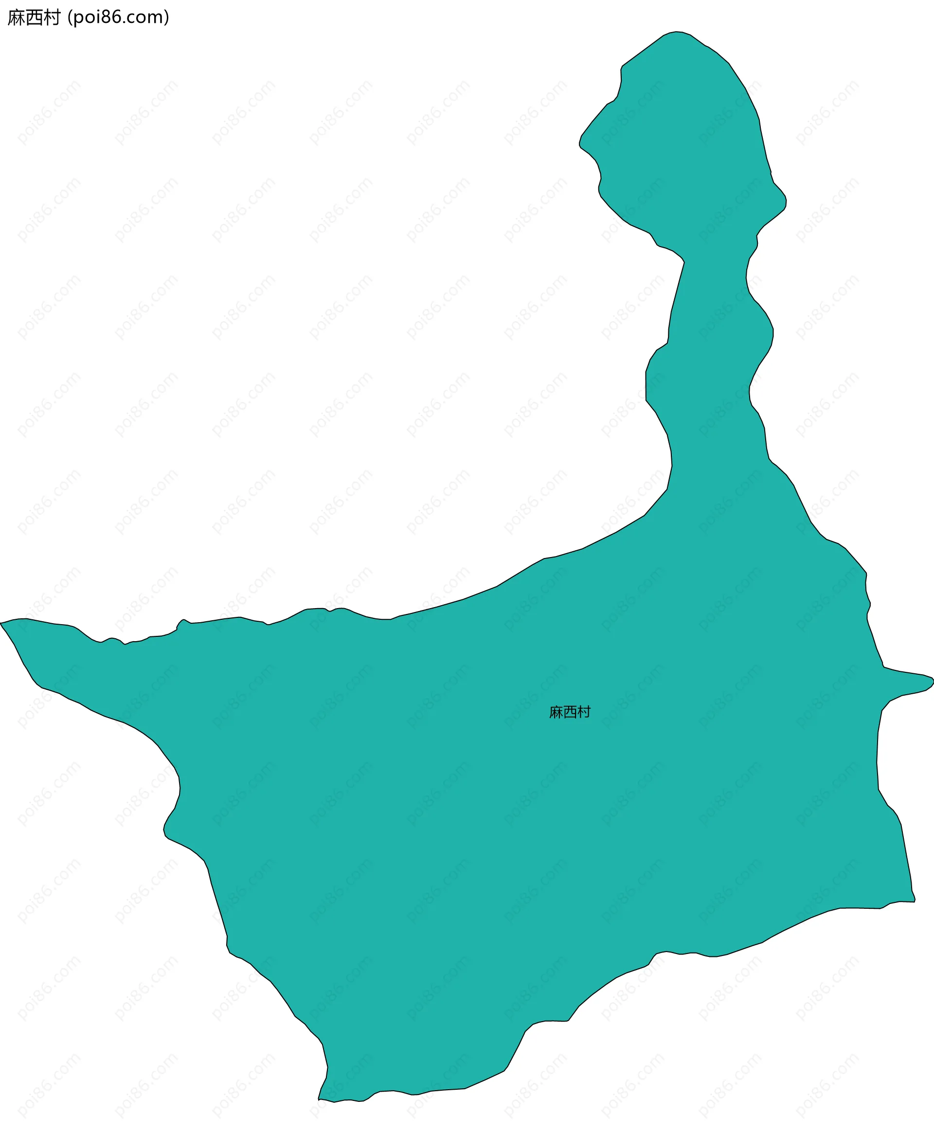 麻西村边界地图