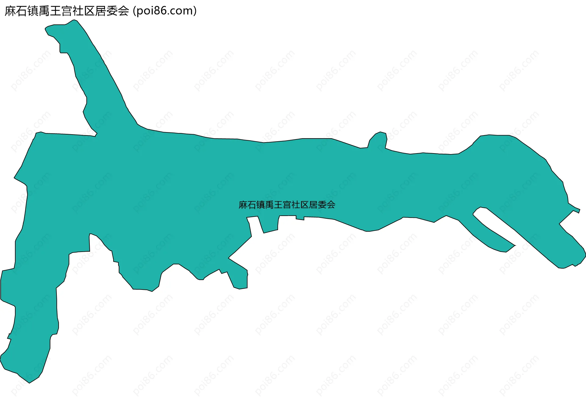 麻石镇禹王宫社区居委会边界地图