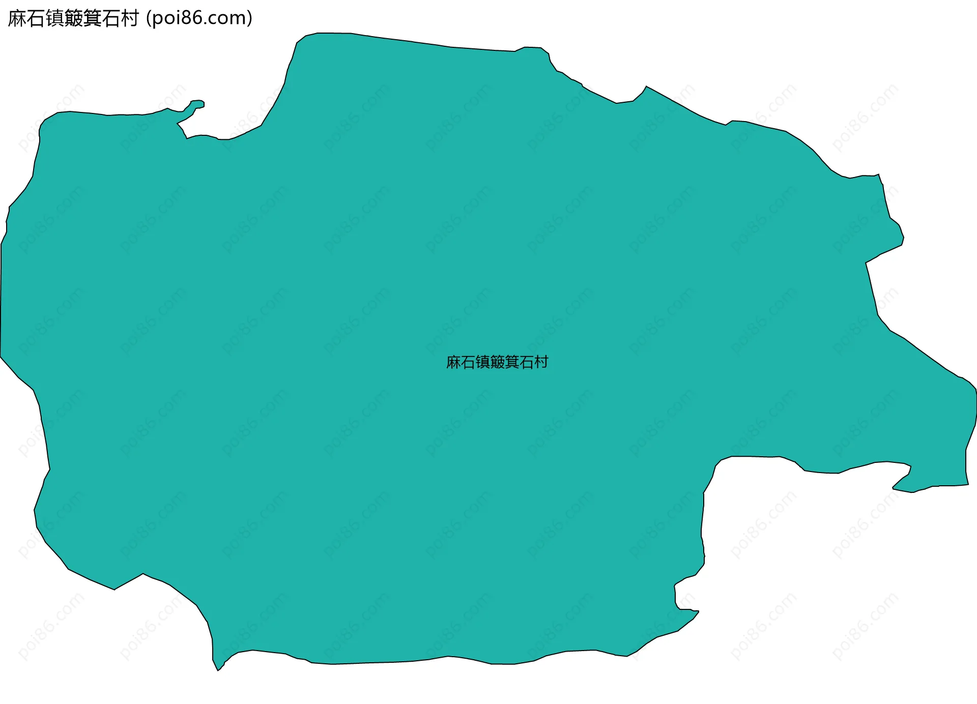 麻石镇簸箕石村边界地图