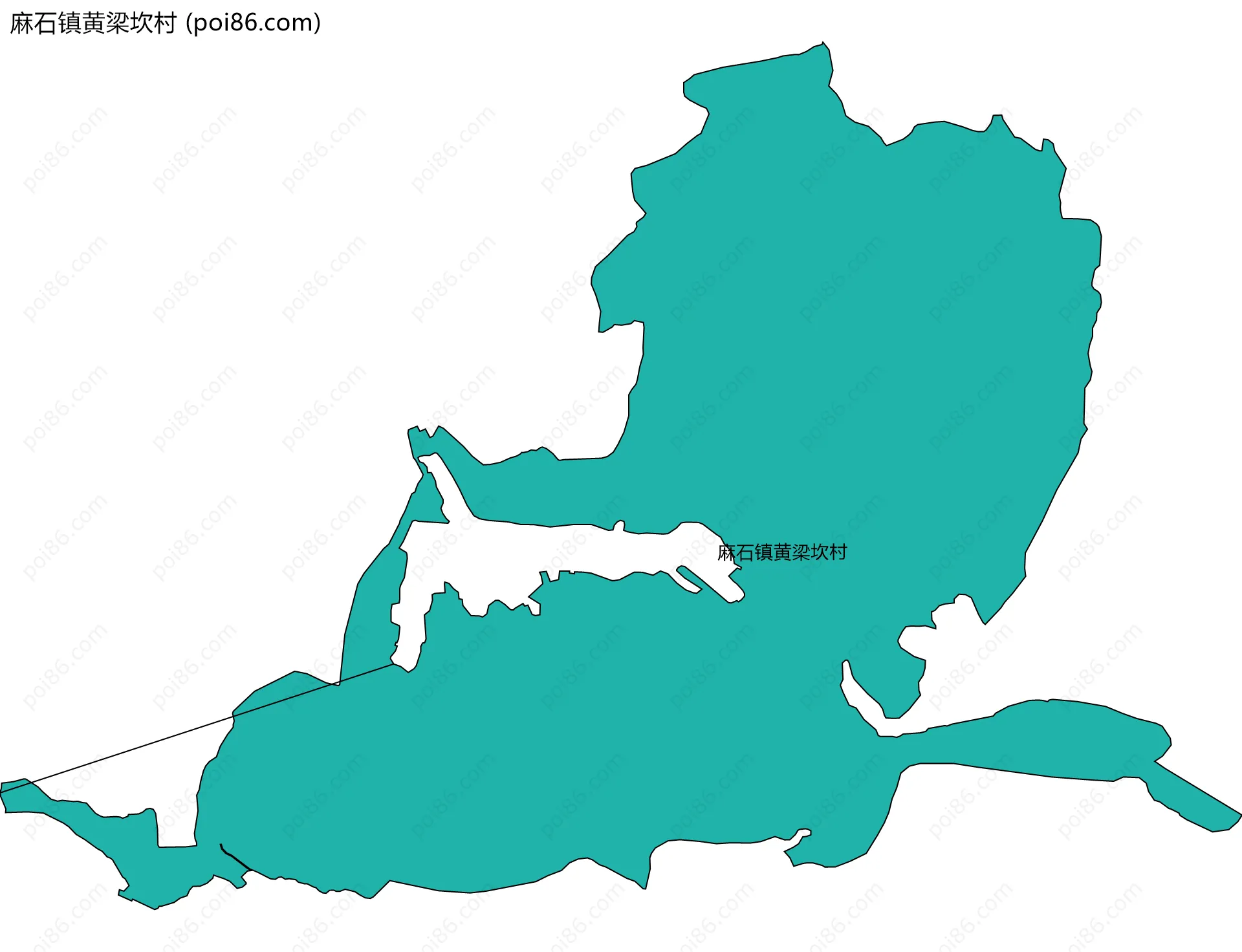 麻石镇黄梁坎村边界地图