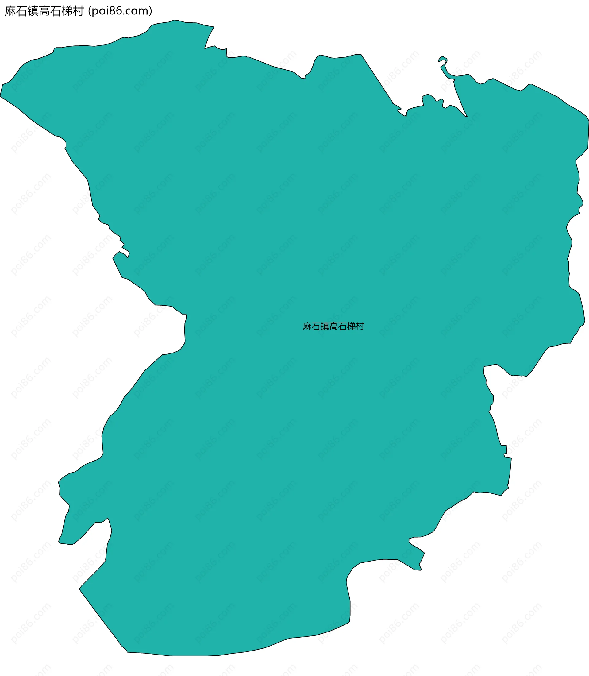 麻石镇高石梯村边界地图