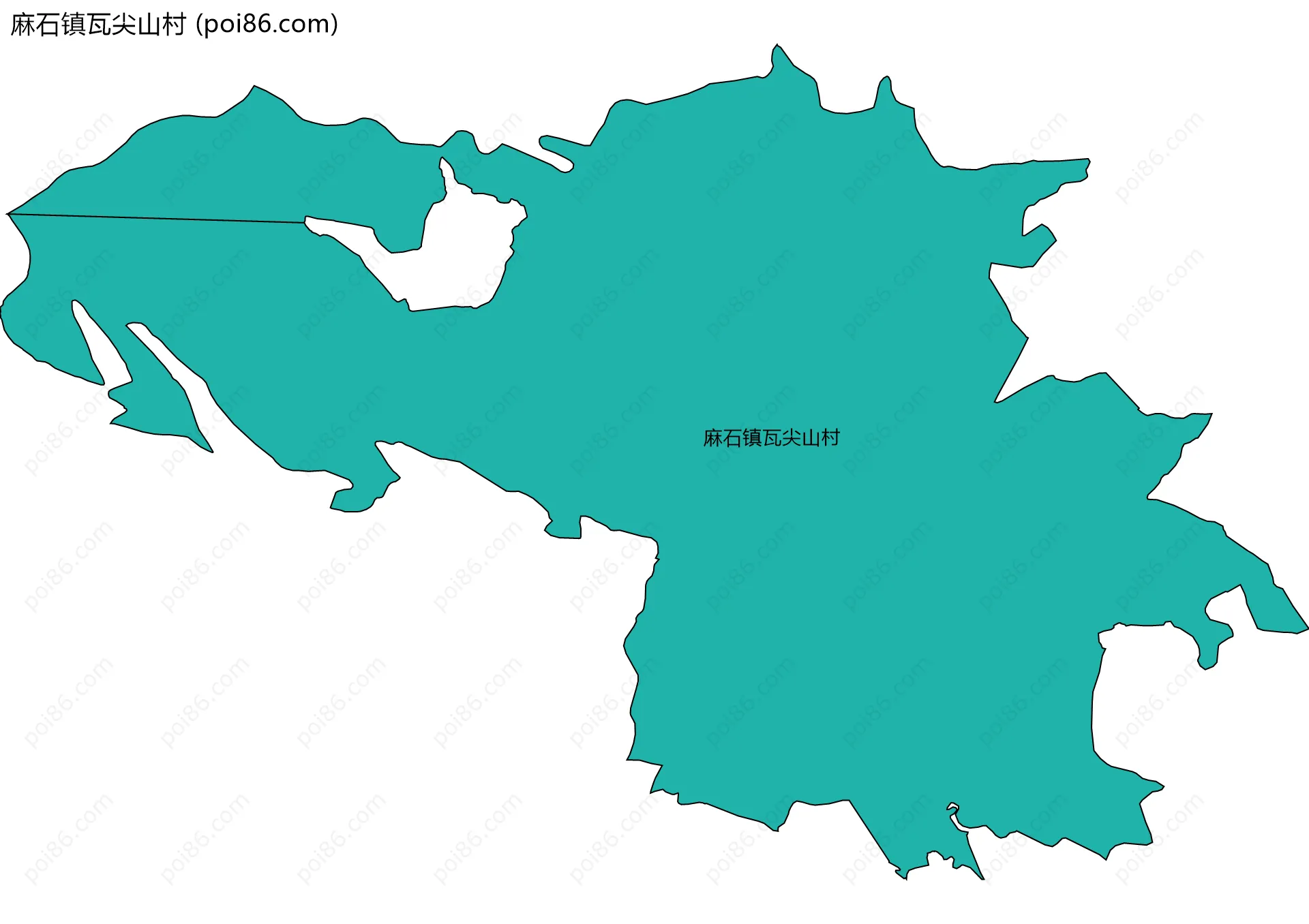 麻石镇瓦尖山村边界地图