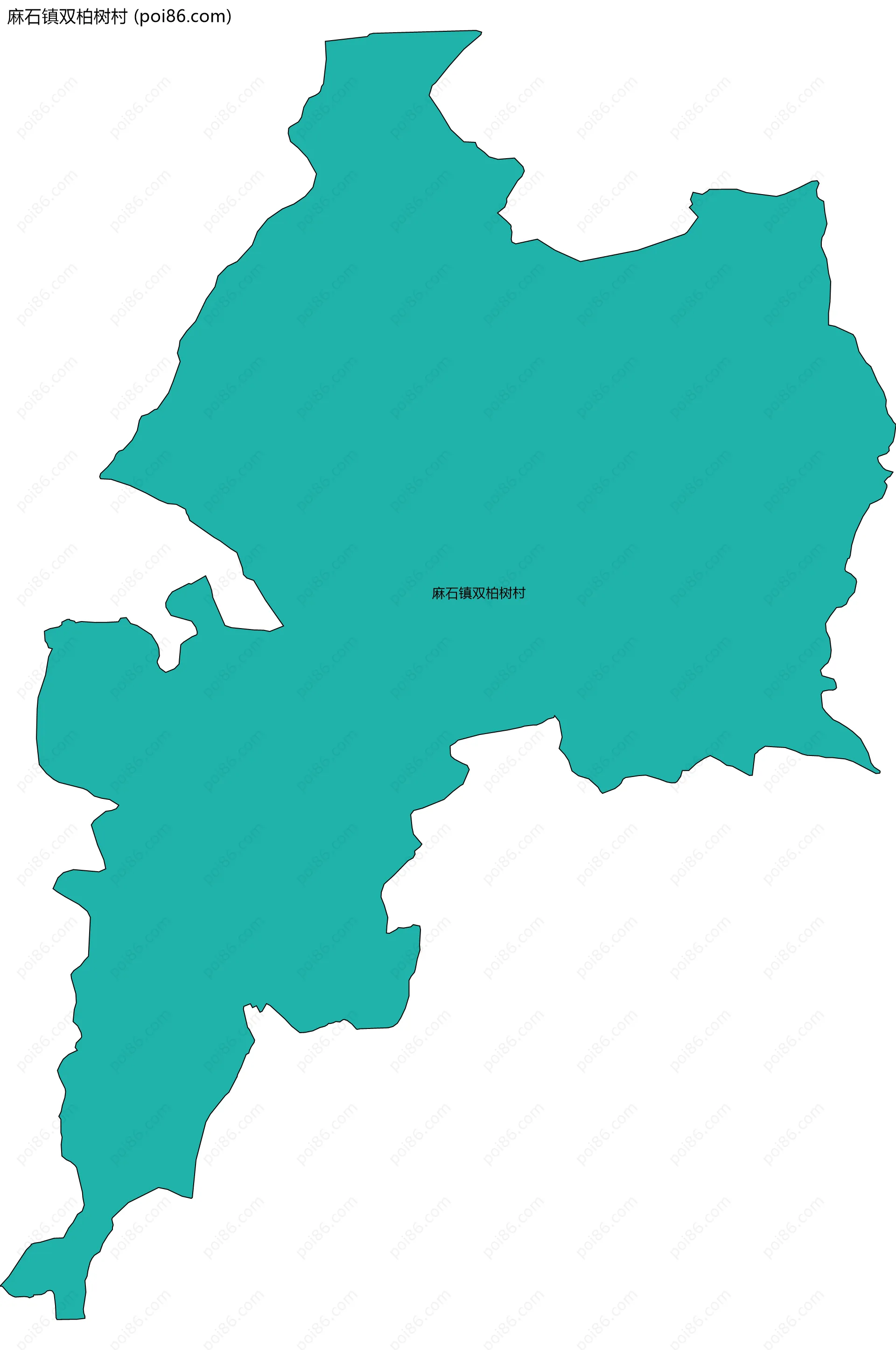 麻石镇双柏树村边界地图