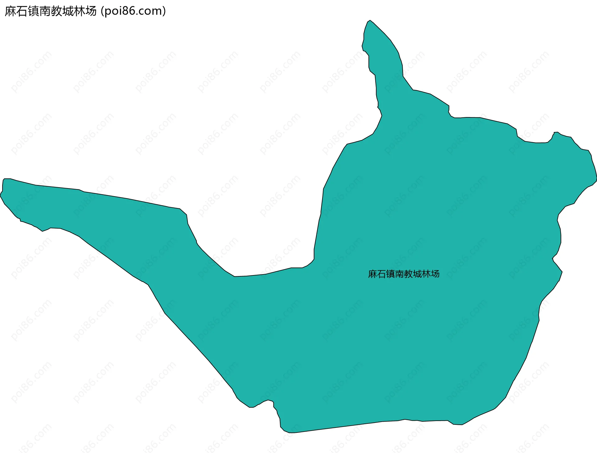 麻石镇南教城林场边界地图