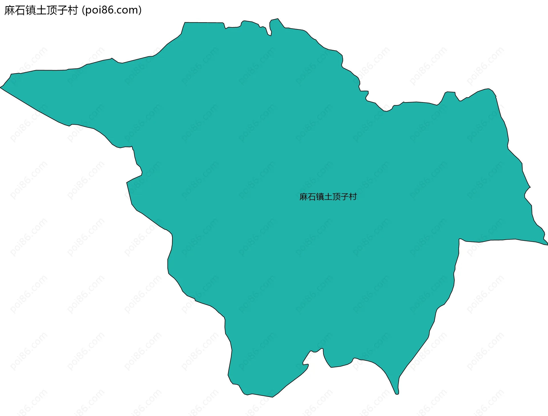 麻石镇土顶子村边界地图
