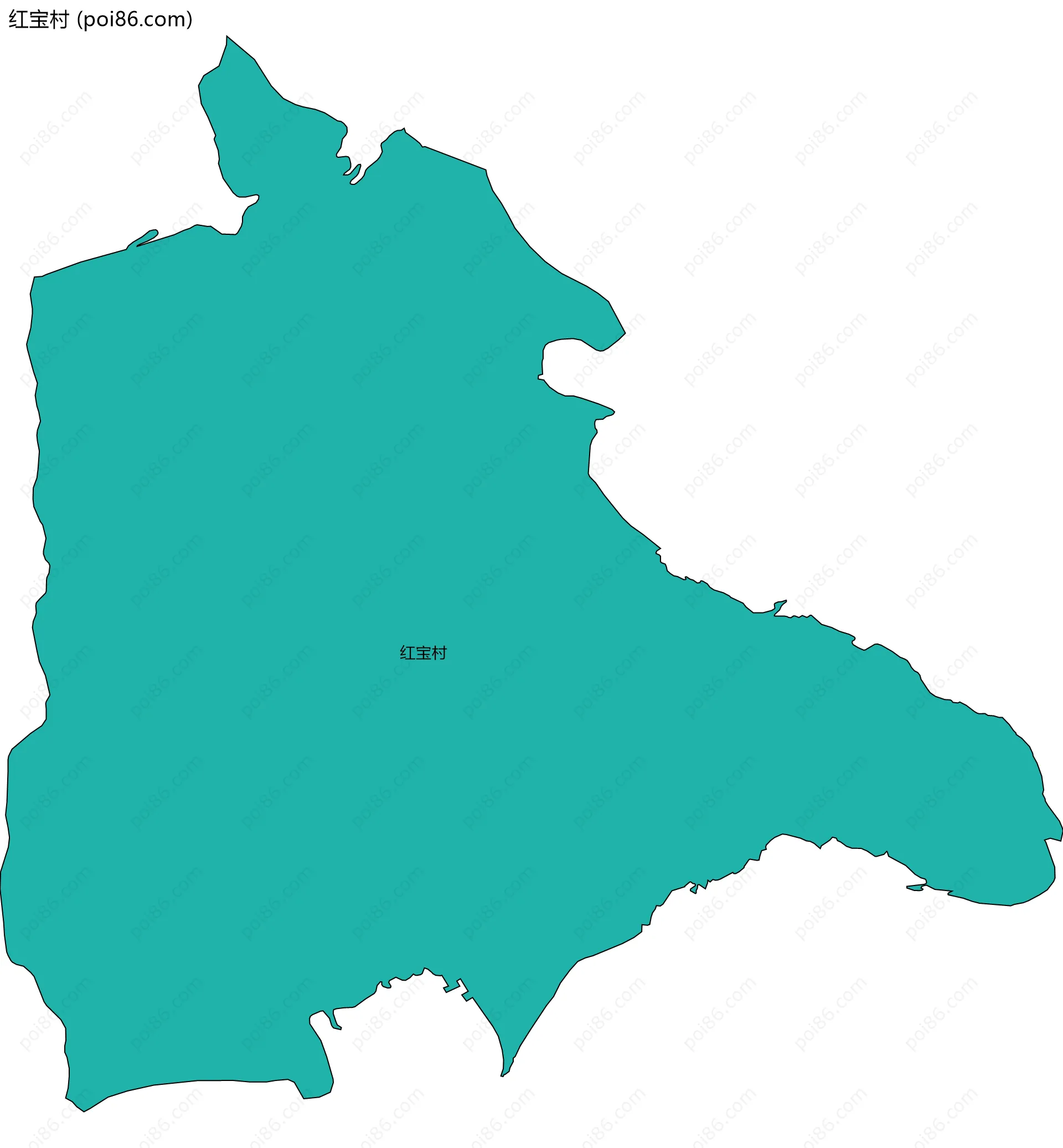 红宝村边界地图