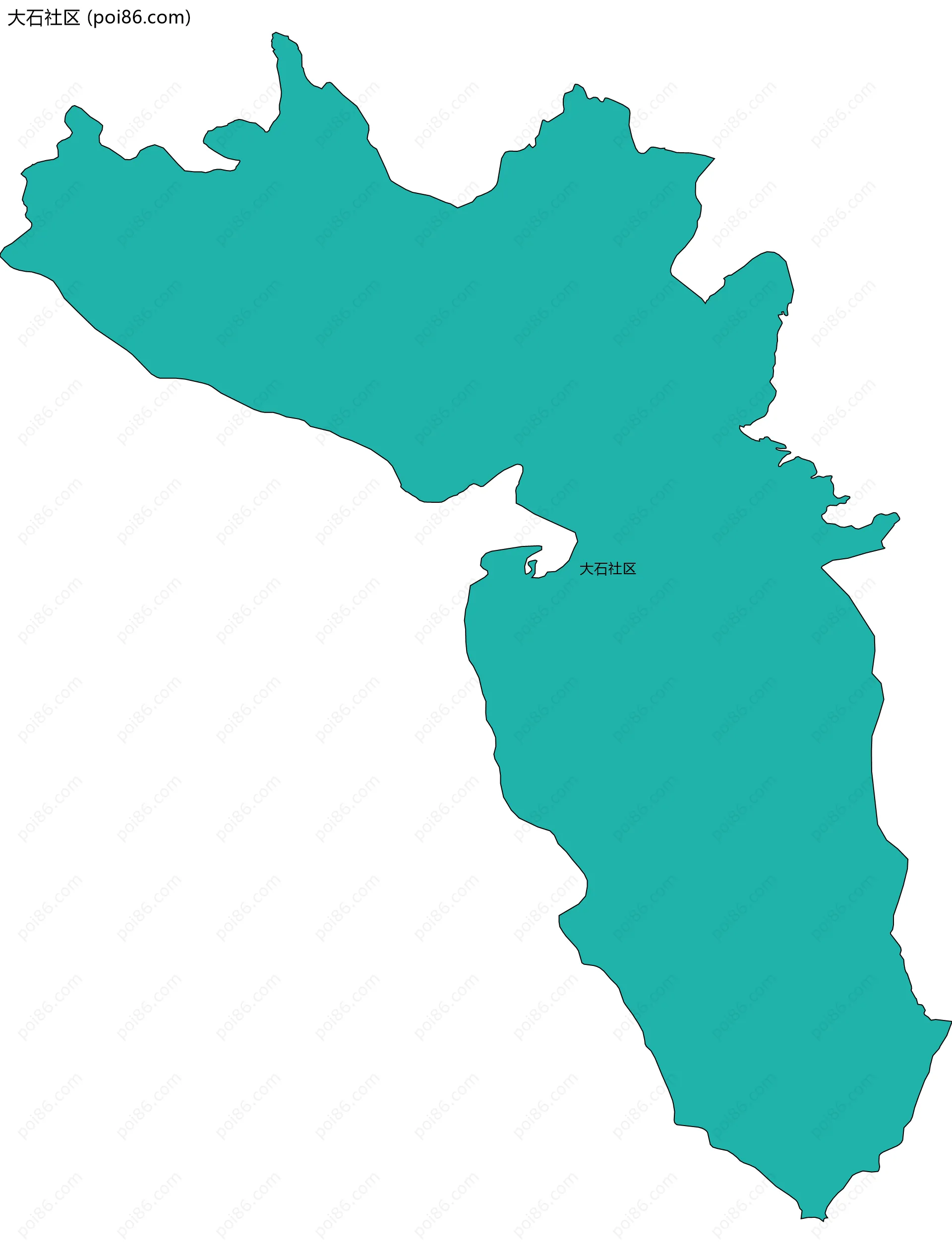 大石社区边界地图