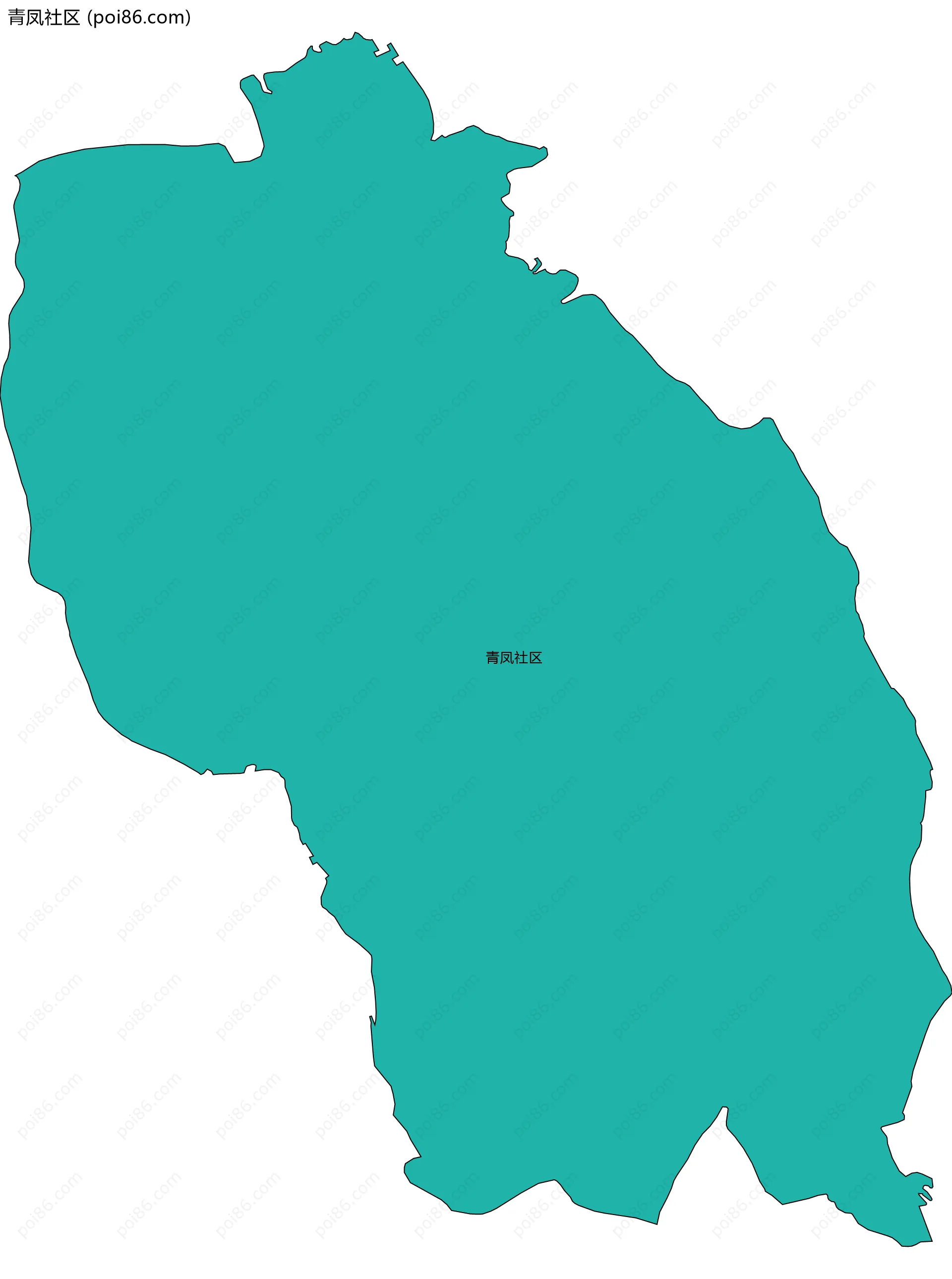 青凤社区边界地图