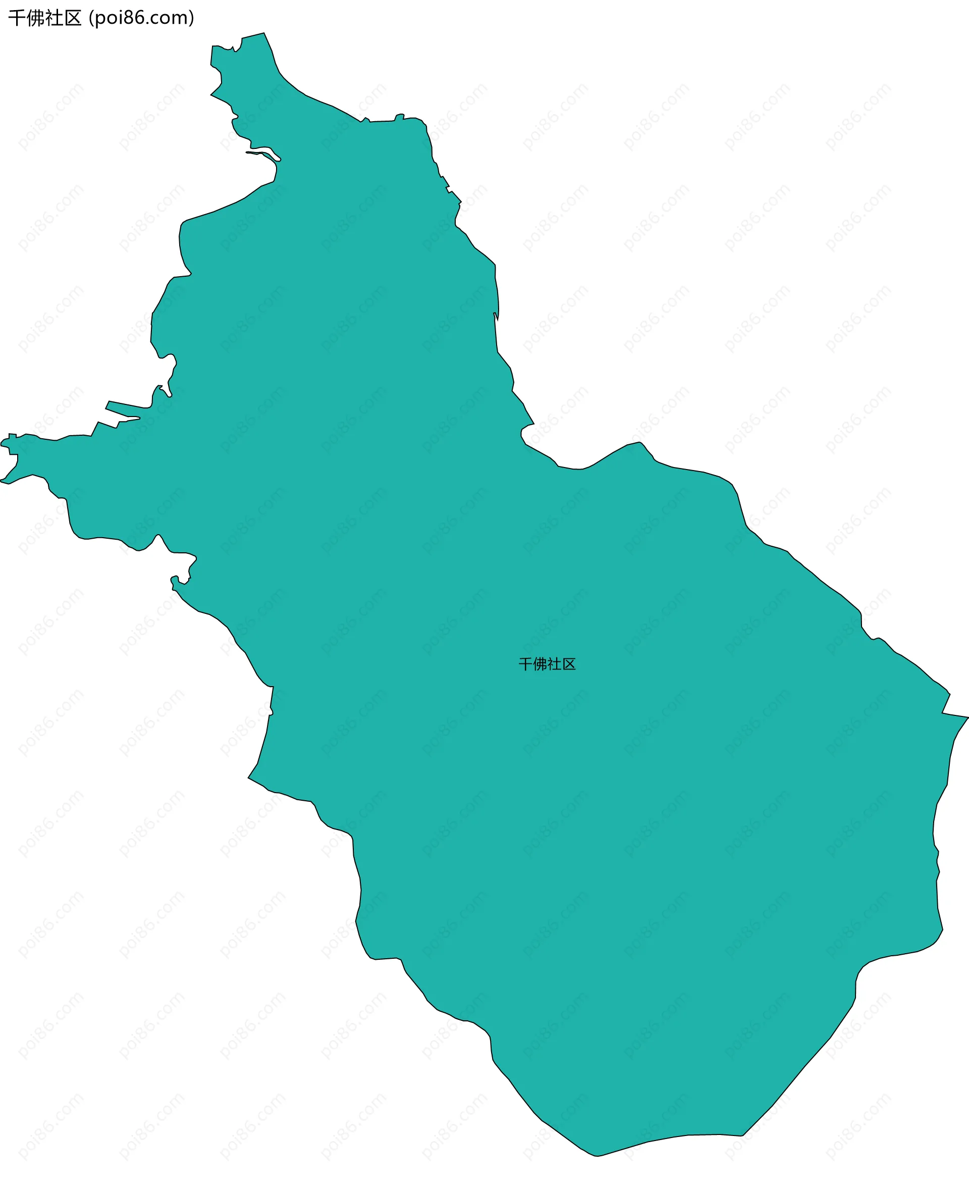 千佛社区边界地图