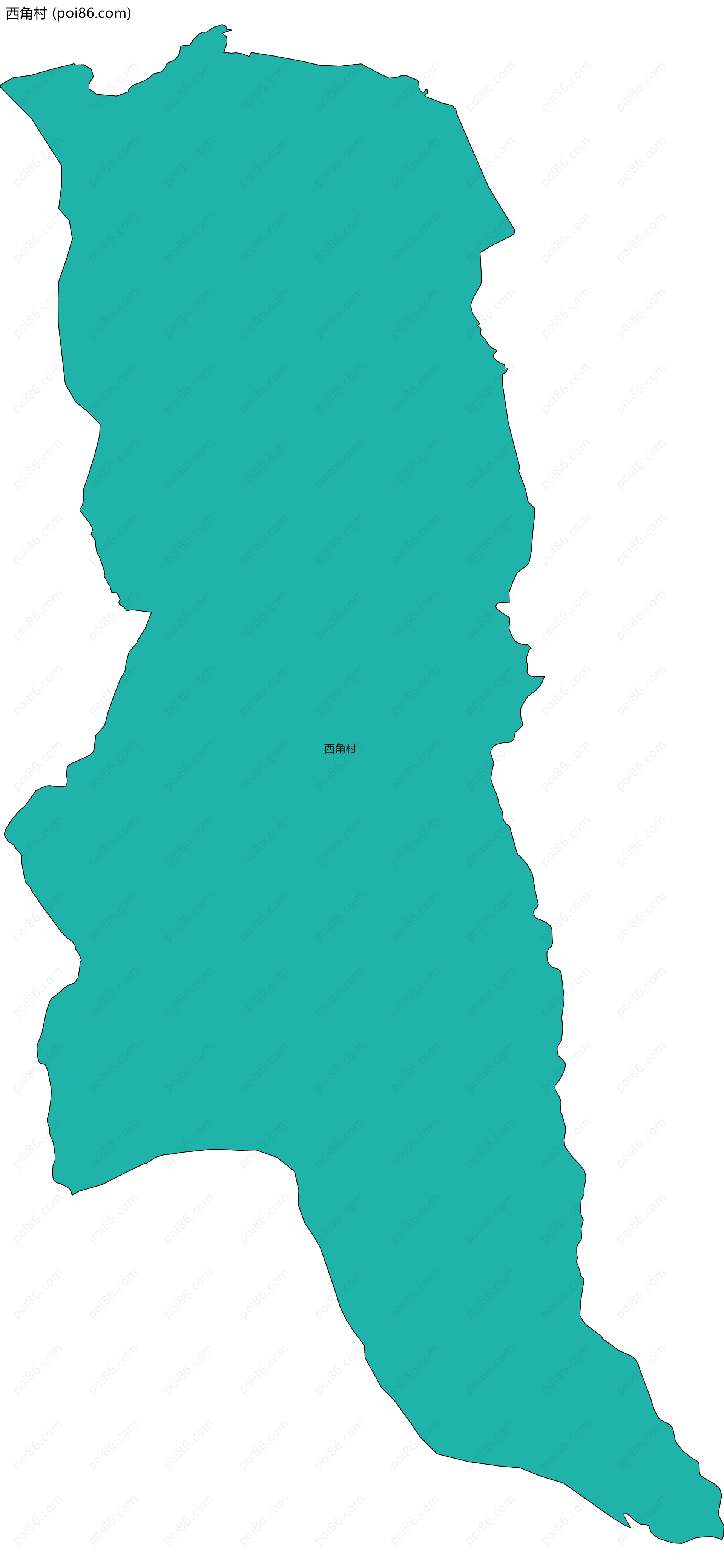 西角村边界地图
