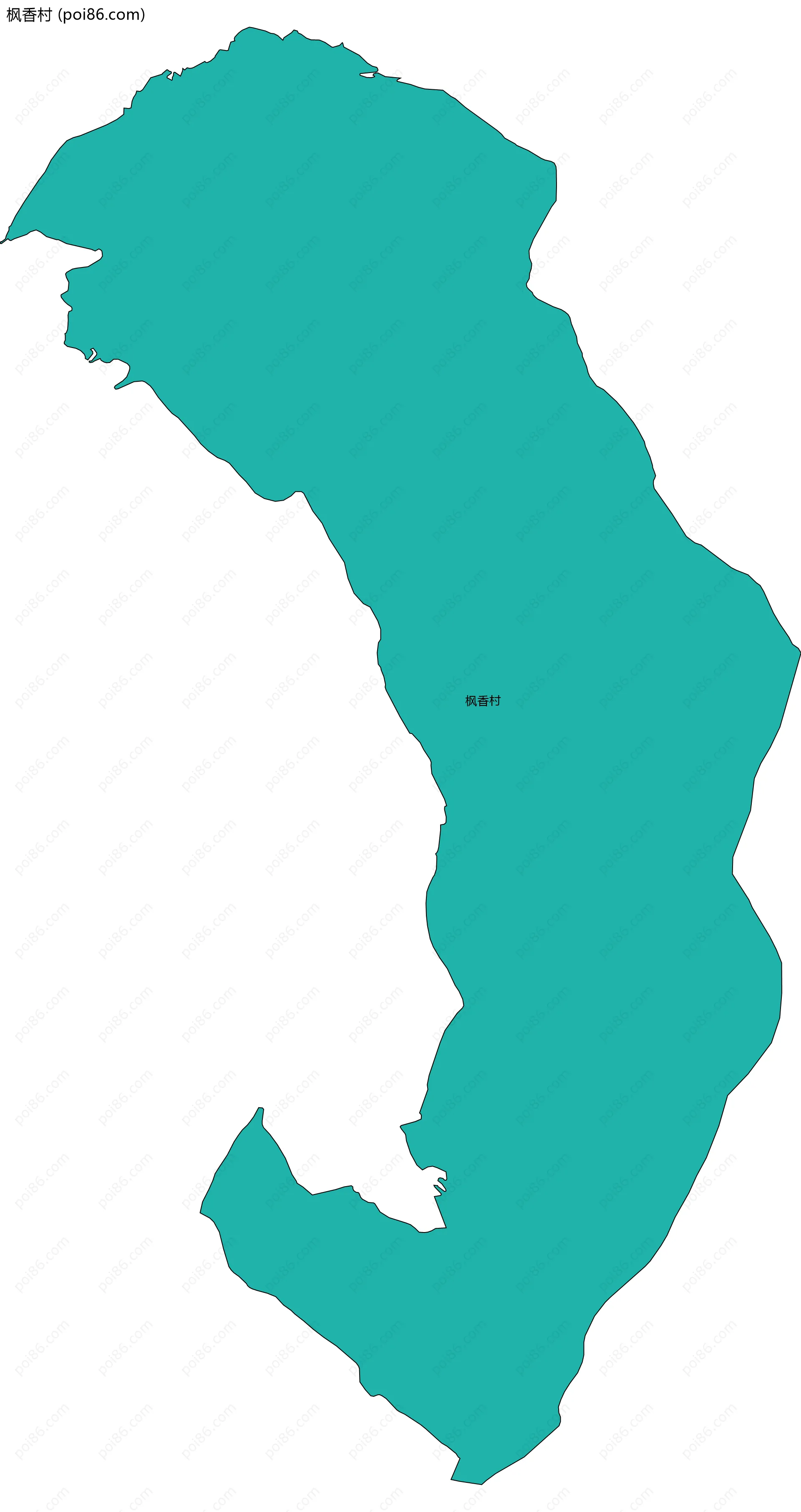 枫香村边界地图