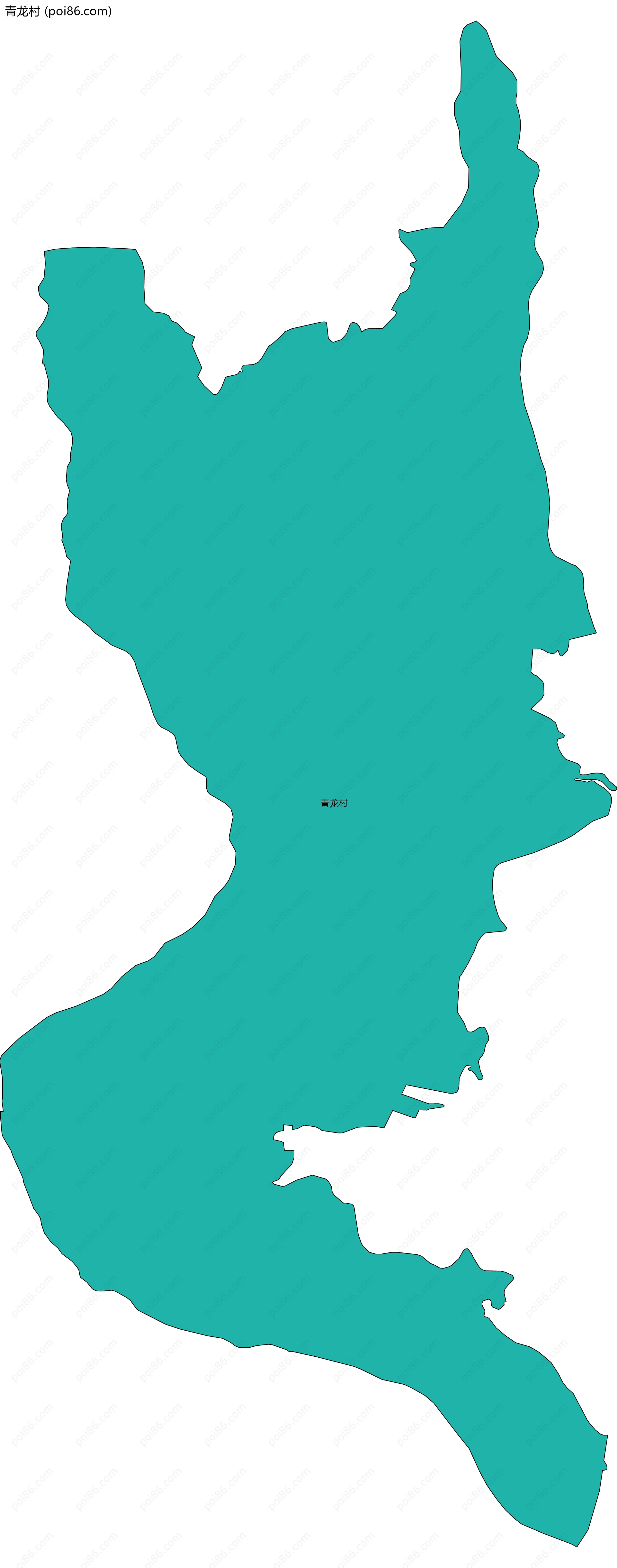 青龙村边界地图