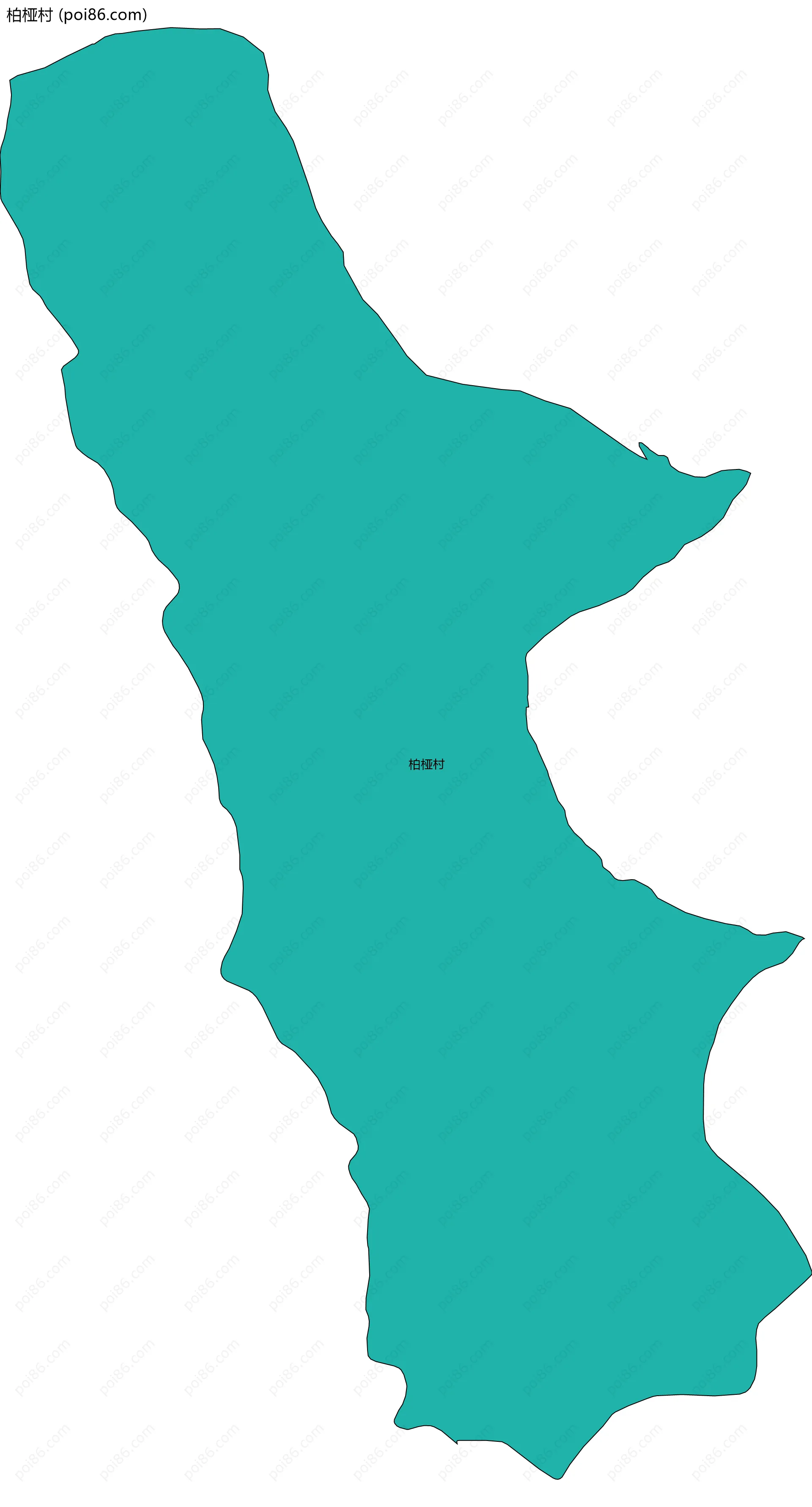 柏桠村边界地图