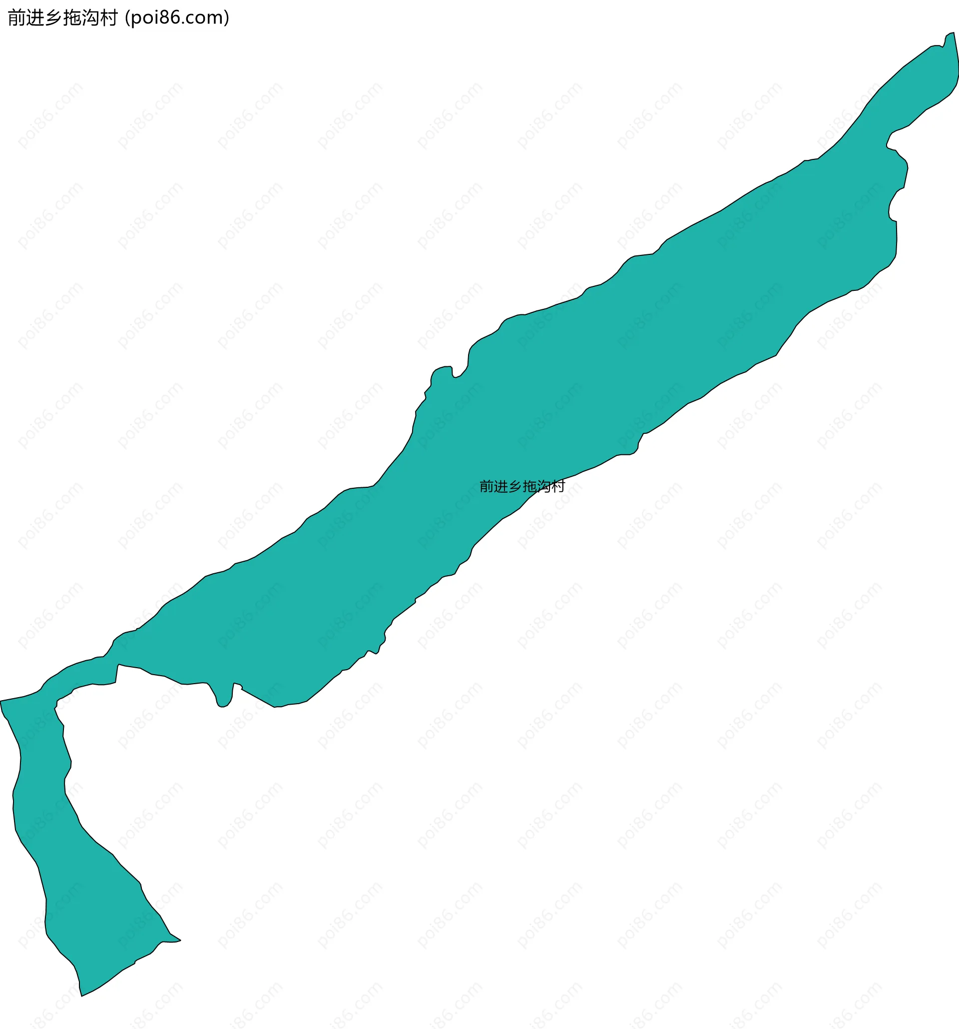前进乡拖沟村边界地图