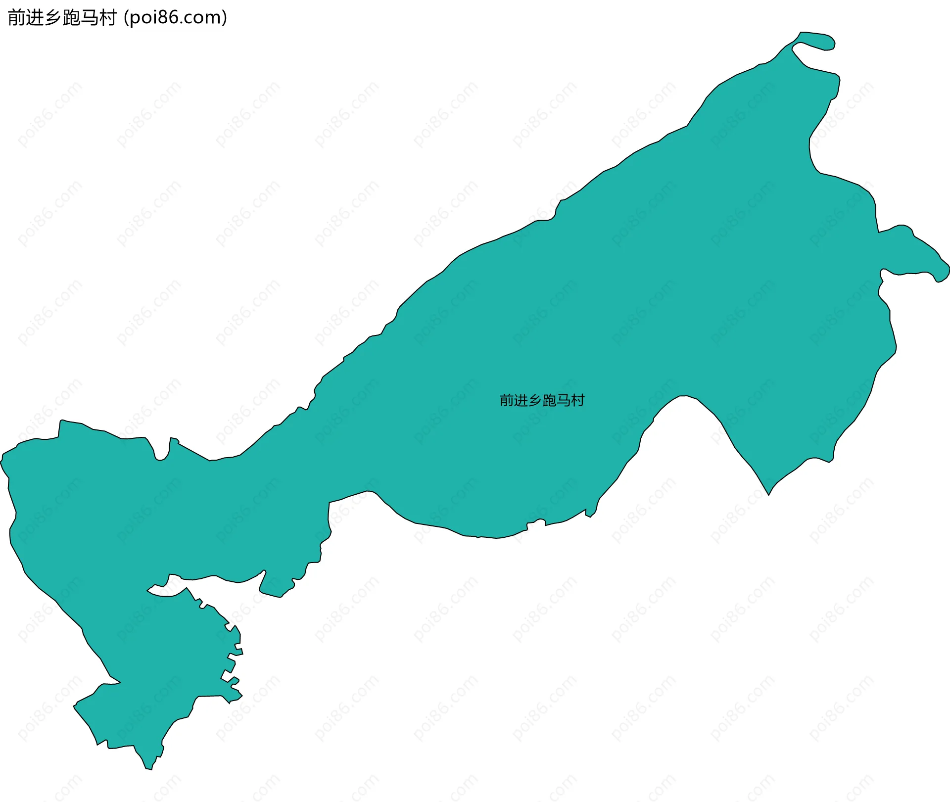 前进乡跑马村边界地图