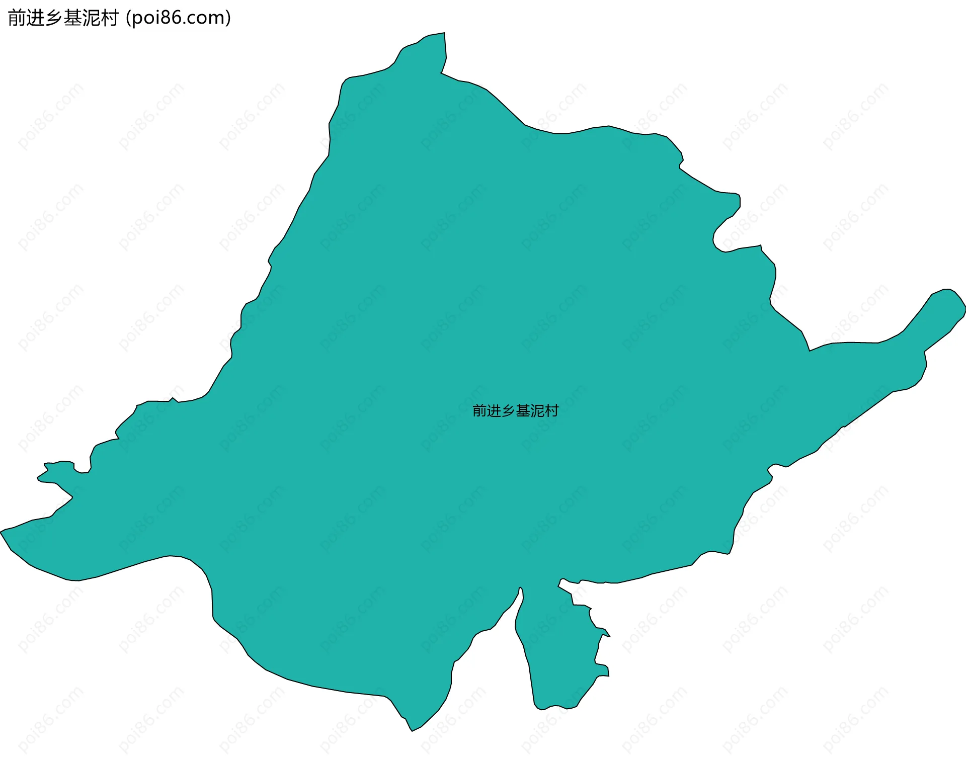 前进乡基泥村边界地图