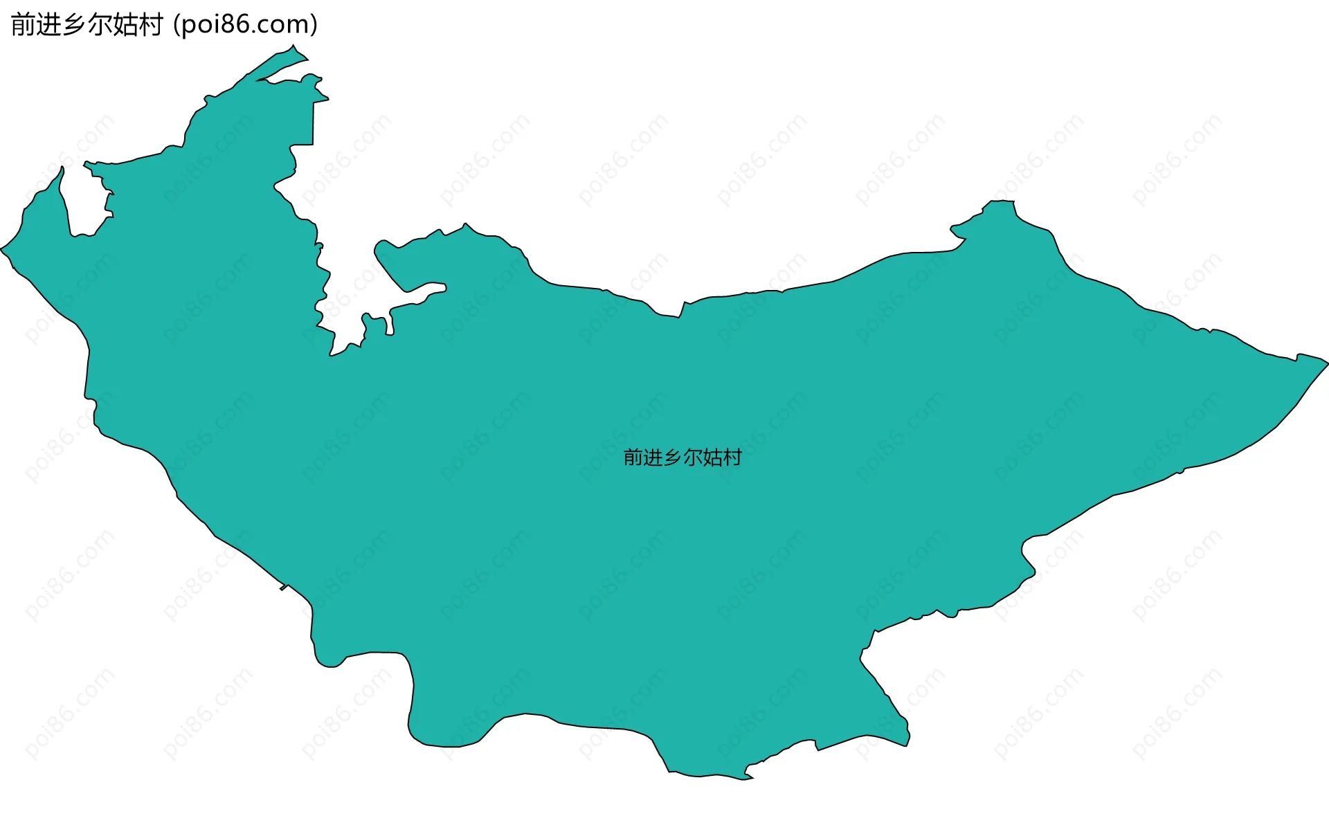 前进乡尔姑村边界地图