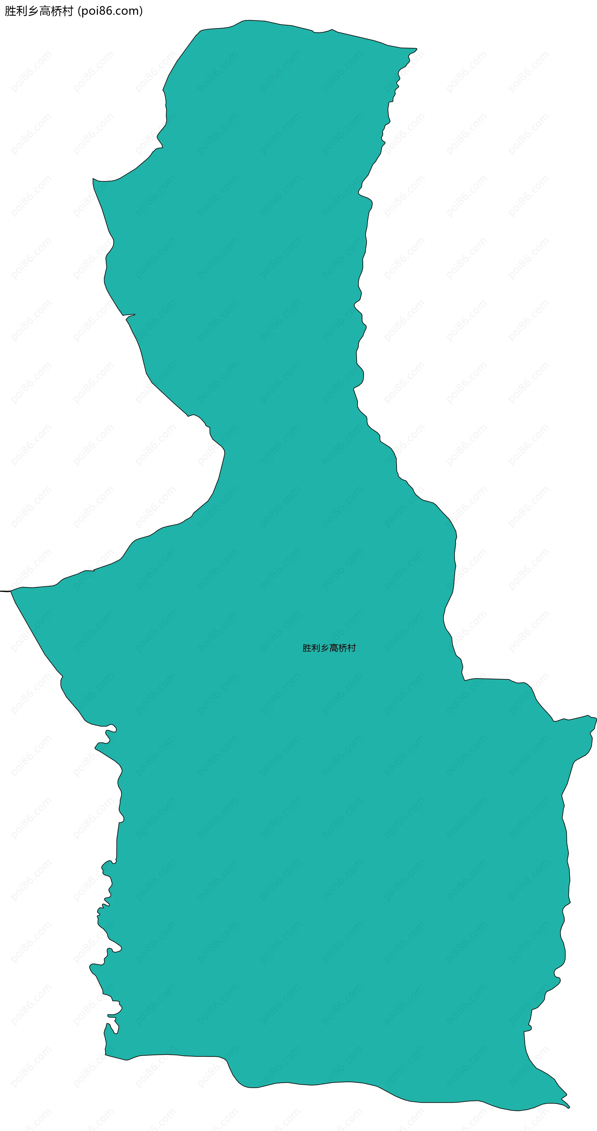胜利乡高桥村边界地图