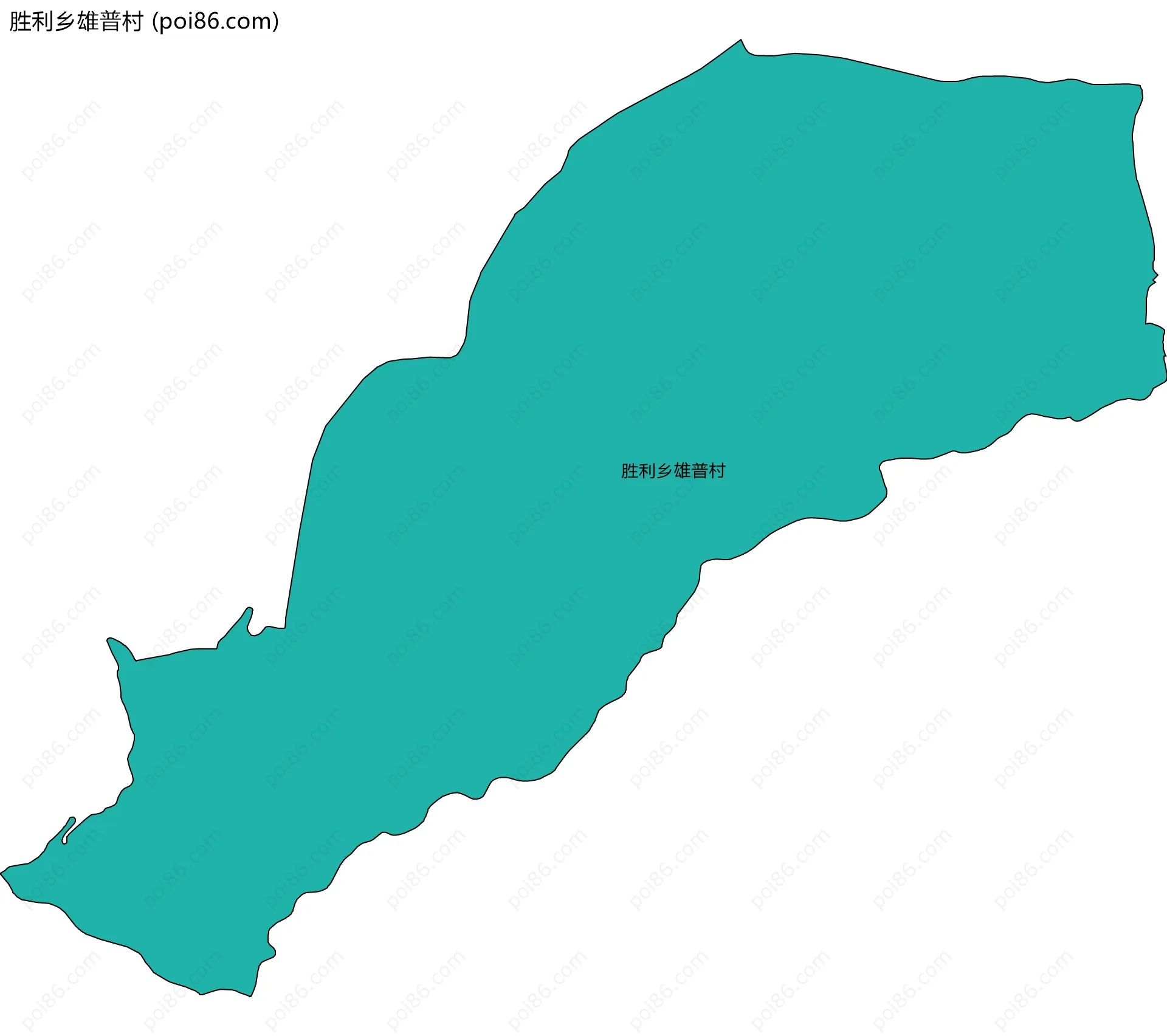 胜利乡雄普村边界地图