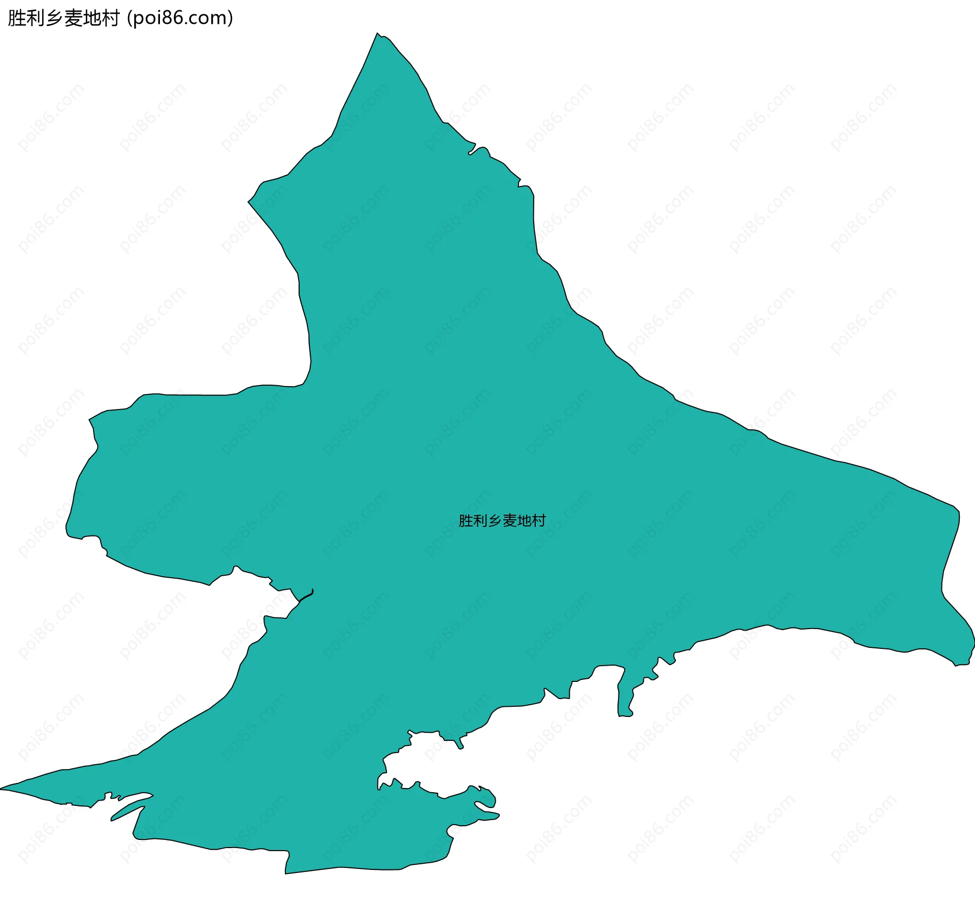 胜利乡麦地村边界地图