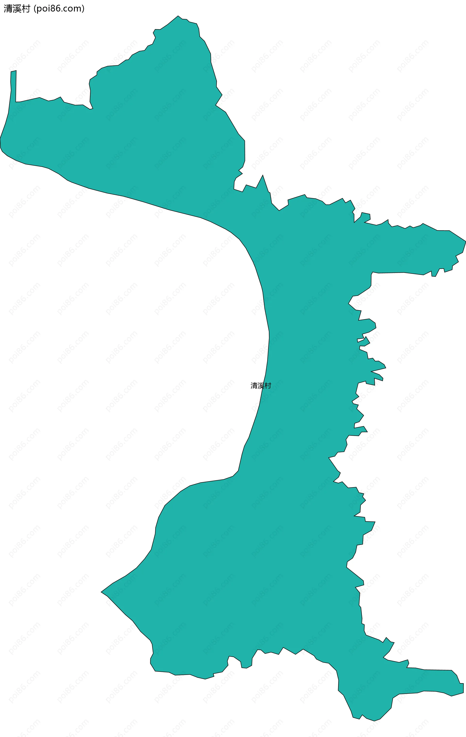 清溪村边界地图