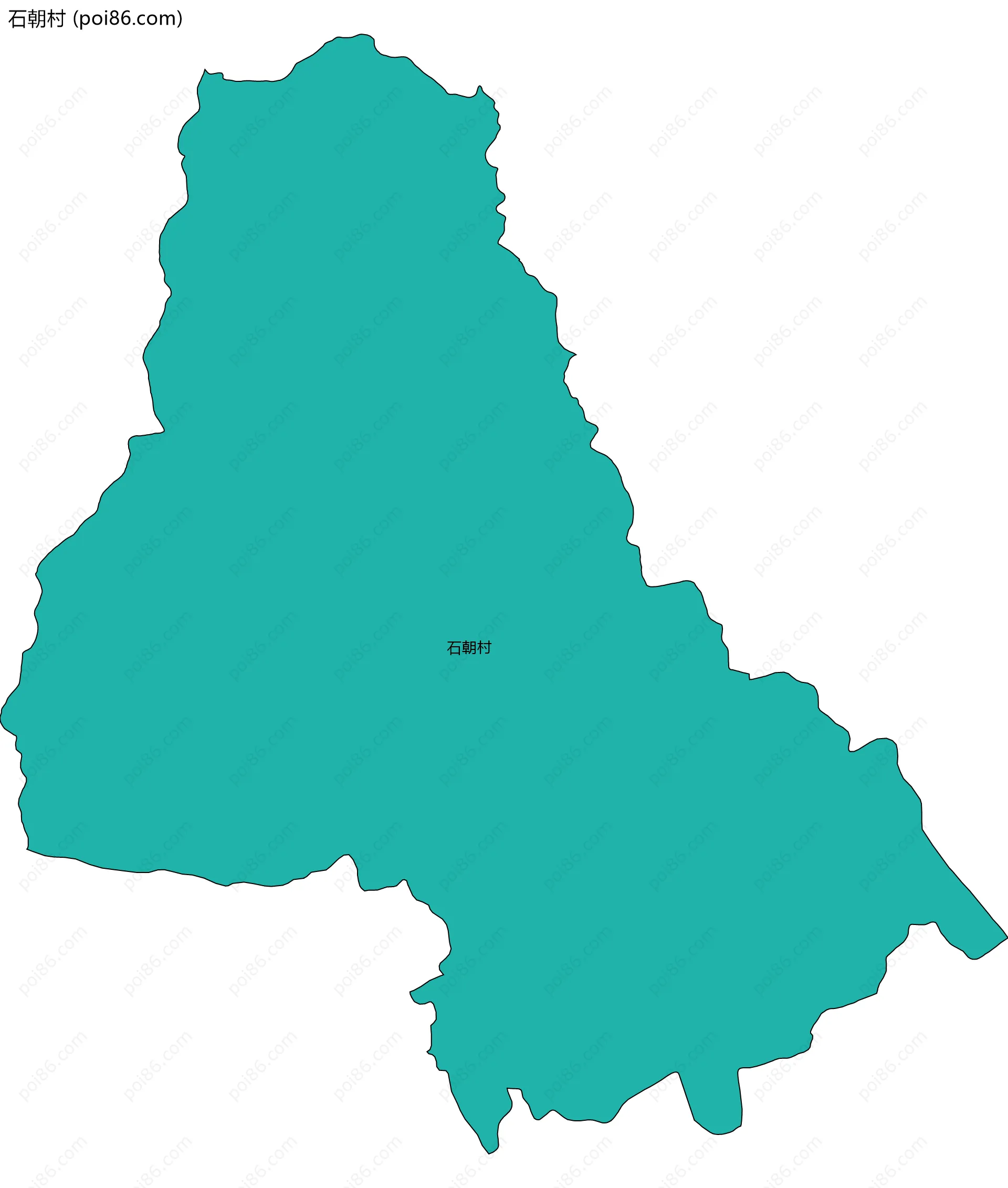 石朝村边界地图