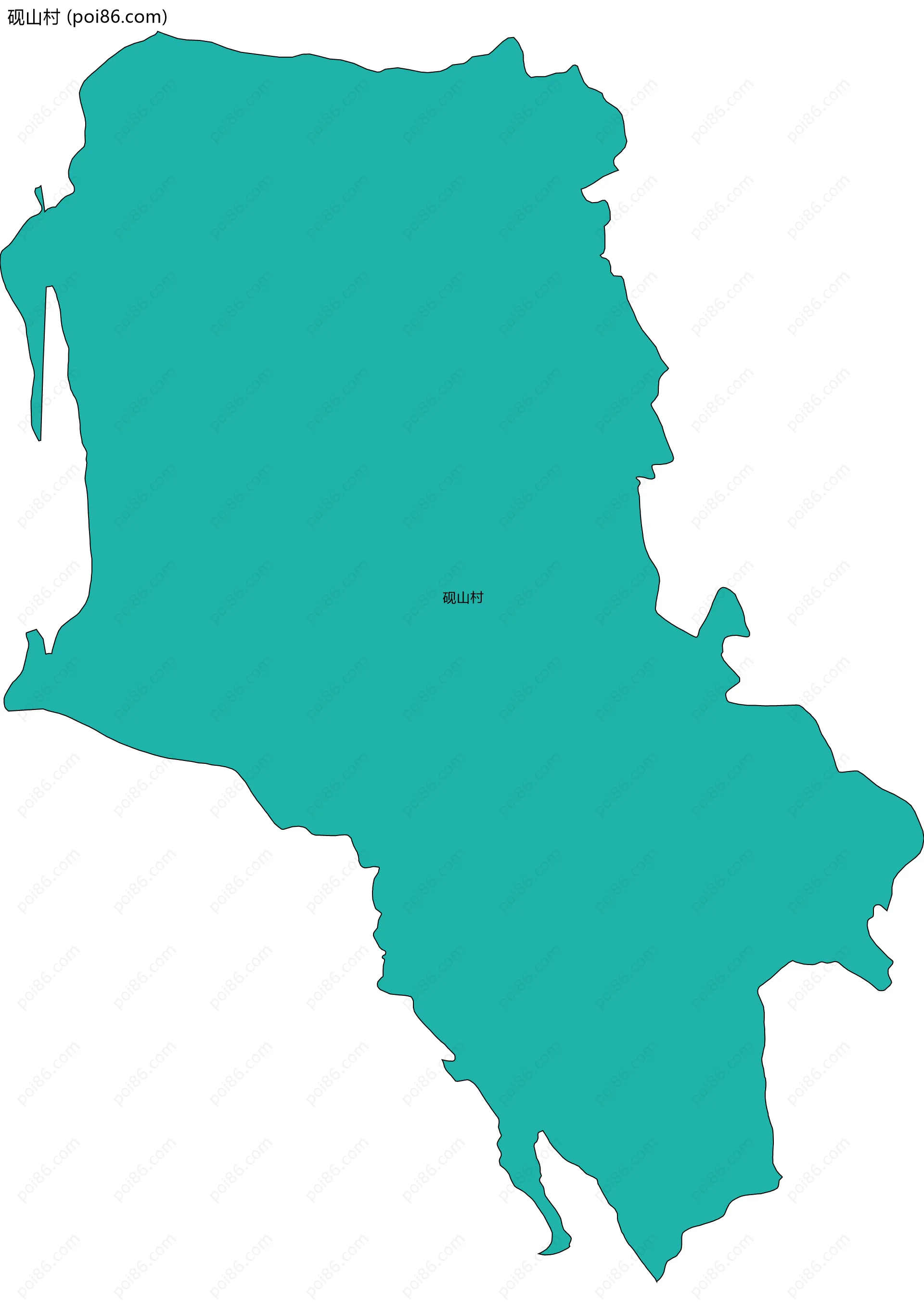 砚山村边界地图